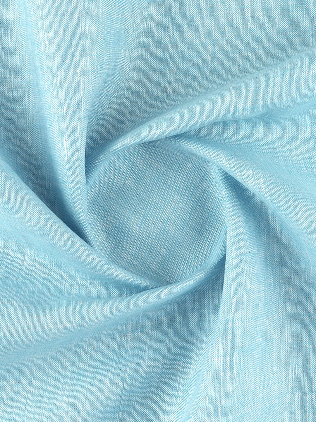 Men 100% Pure Linen Blue Plain Shirt Fabric