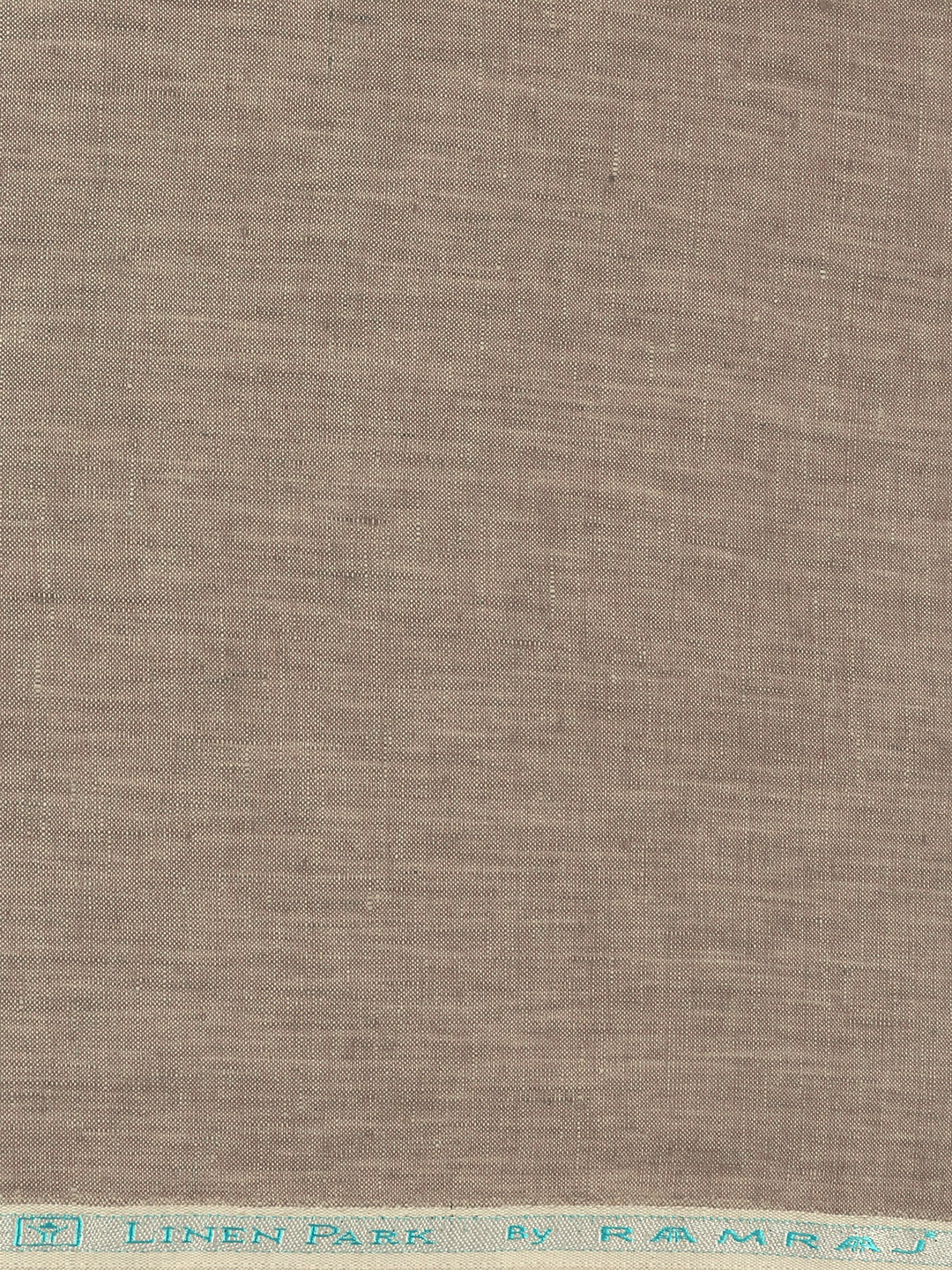 Men 100% Pure Linen Brown Plain Shirt Fabric