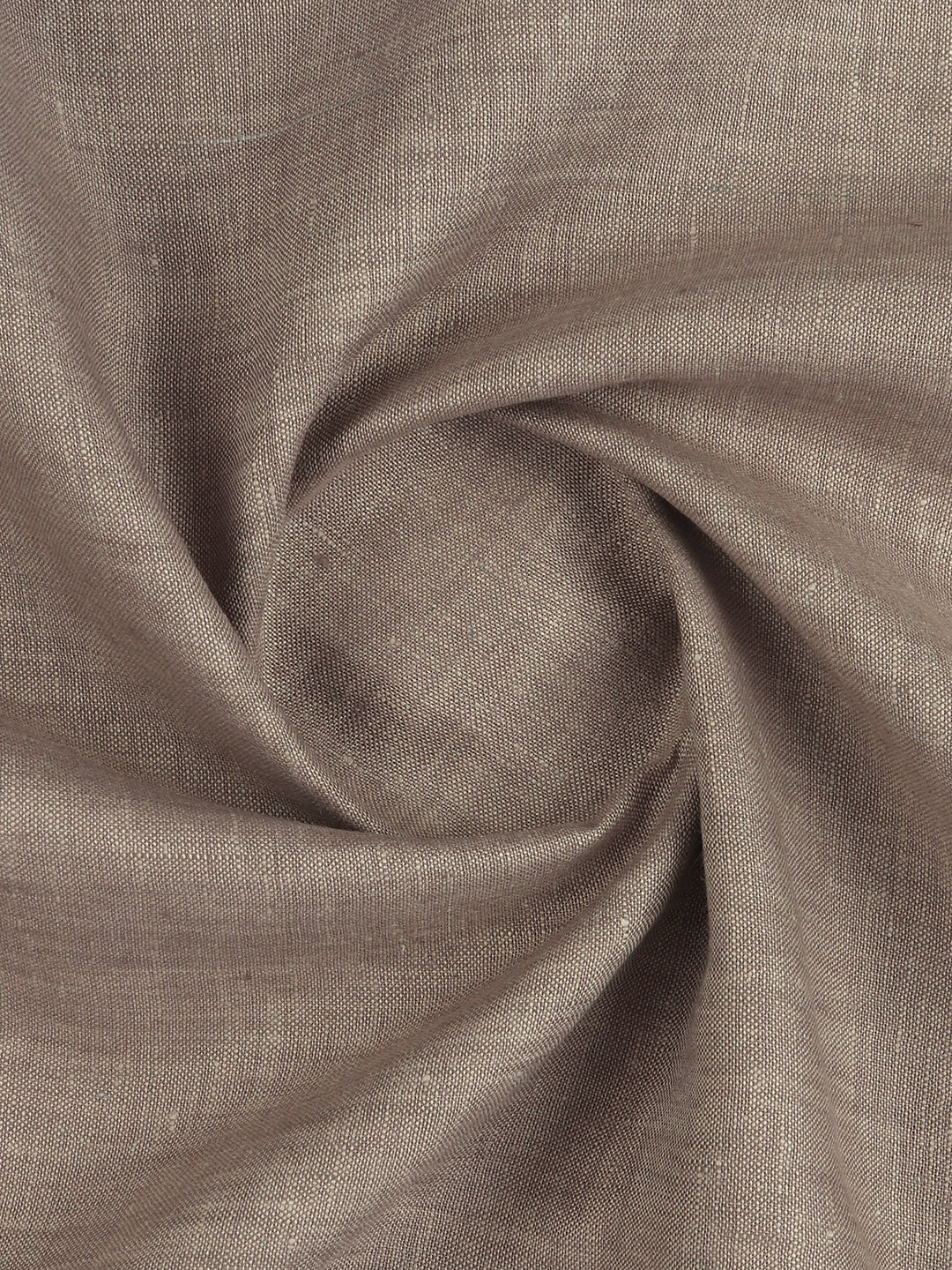 Men 100% Pure Linen Brown Plain Shirt Fabric