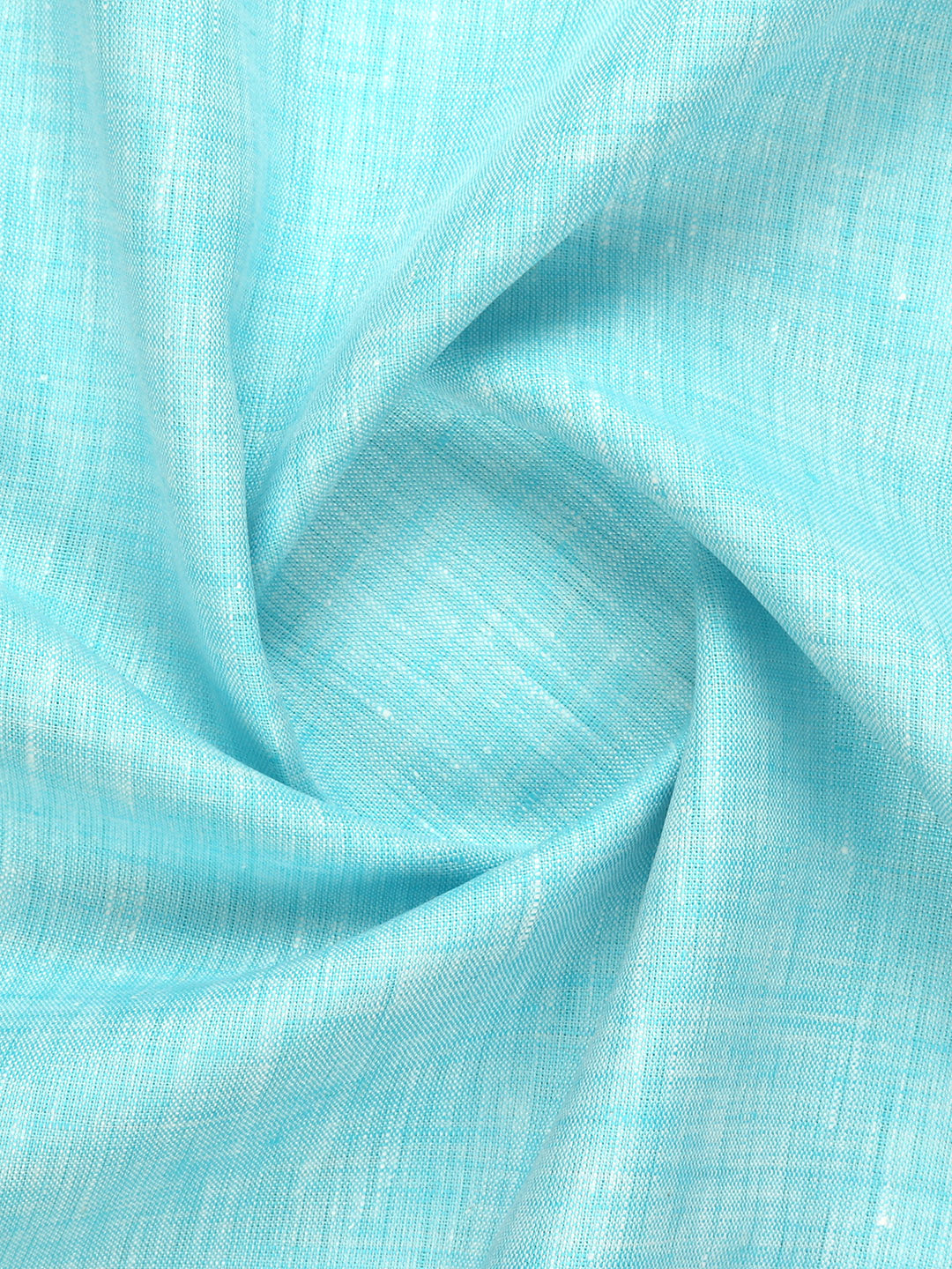 Men 100% Pure Linen Sky Blue Plain Shirt Fabric