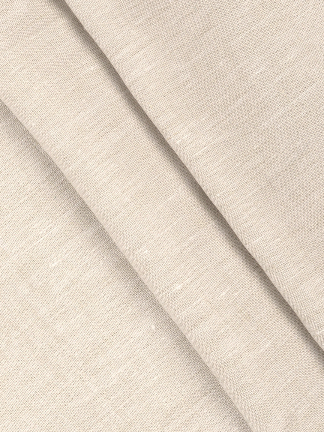 Men 100% Pure Linen Cream Plain Shirt Fabric