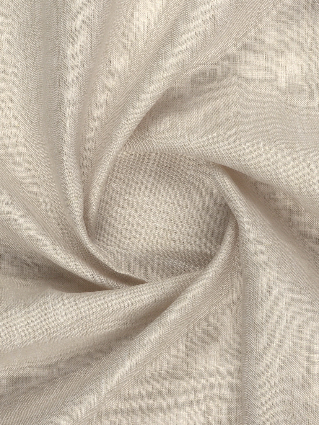 Men 100% Pure Linen Cream Plain Shirt Fabric