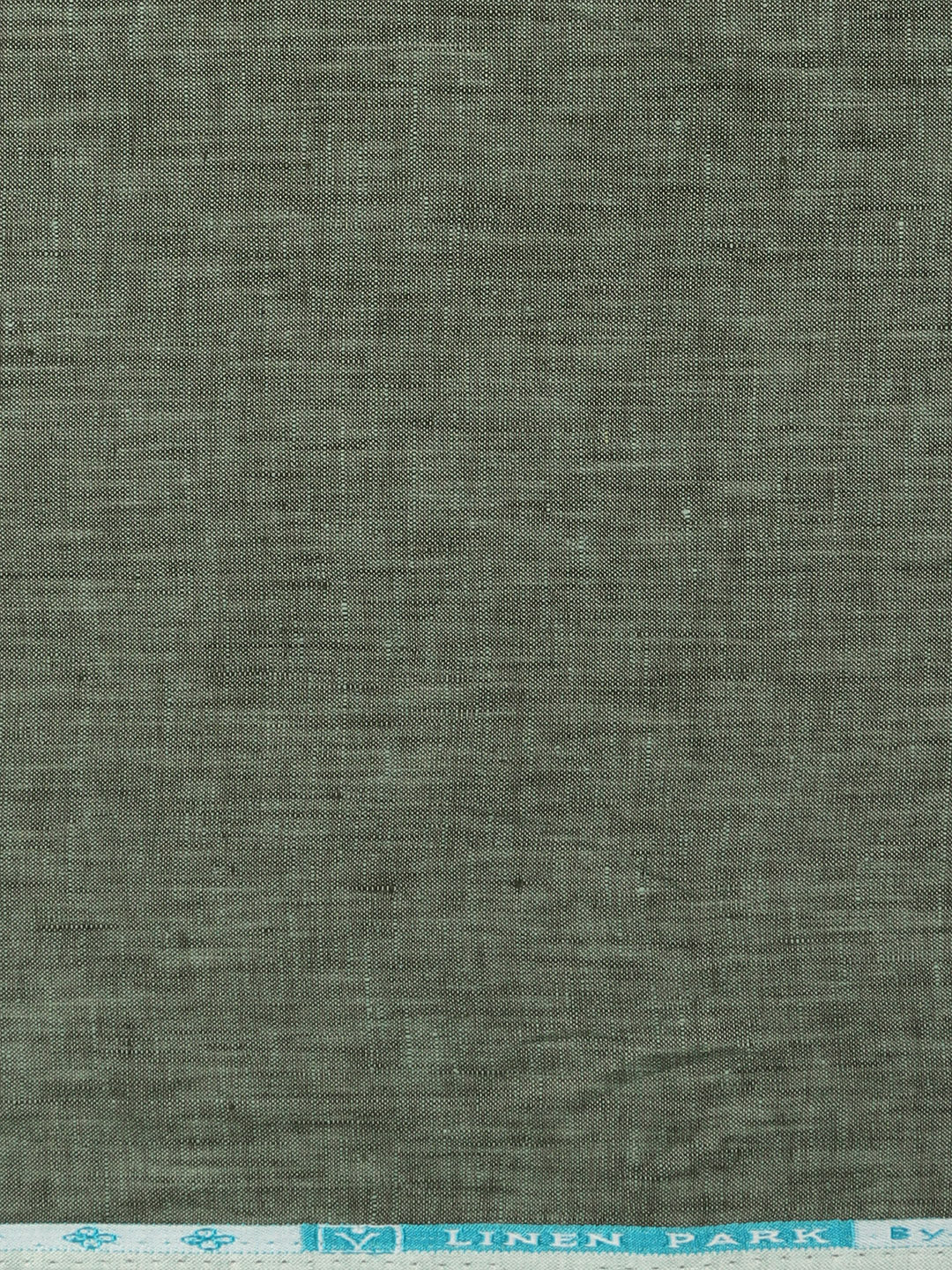Men 100% Pure Linen Dark Green Plain Shirt Fabric