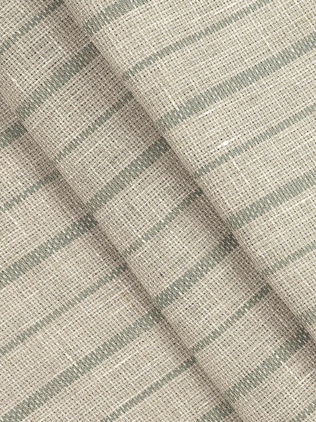 100% Premium Linen Brown Striped Shirt Fabrics