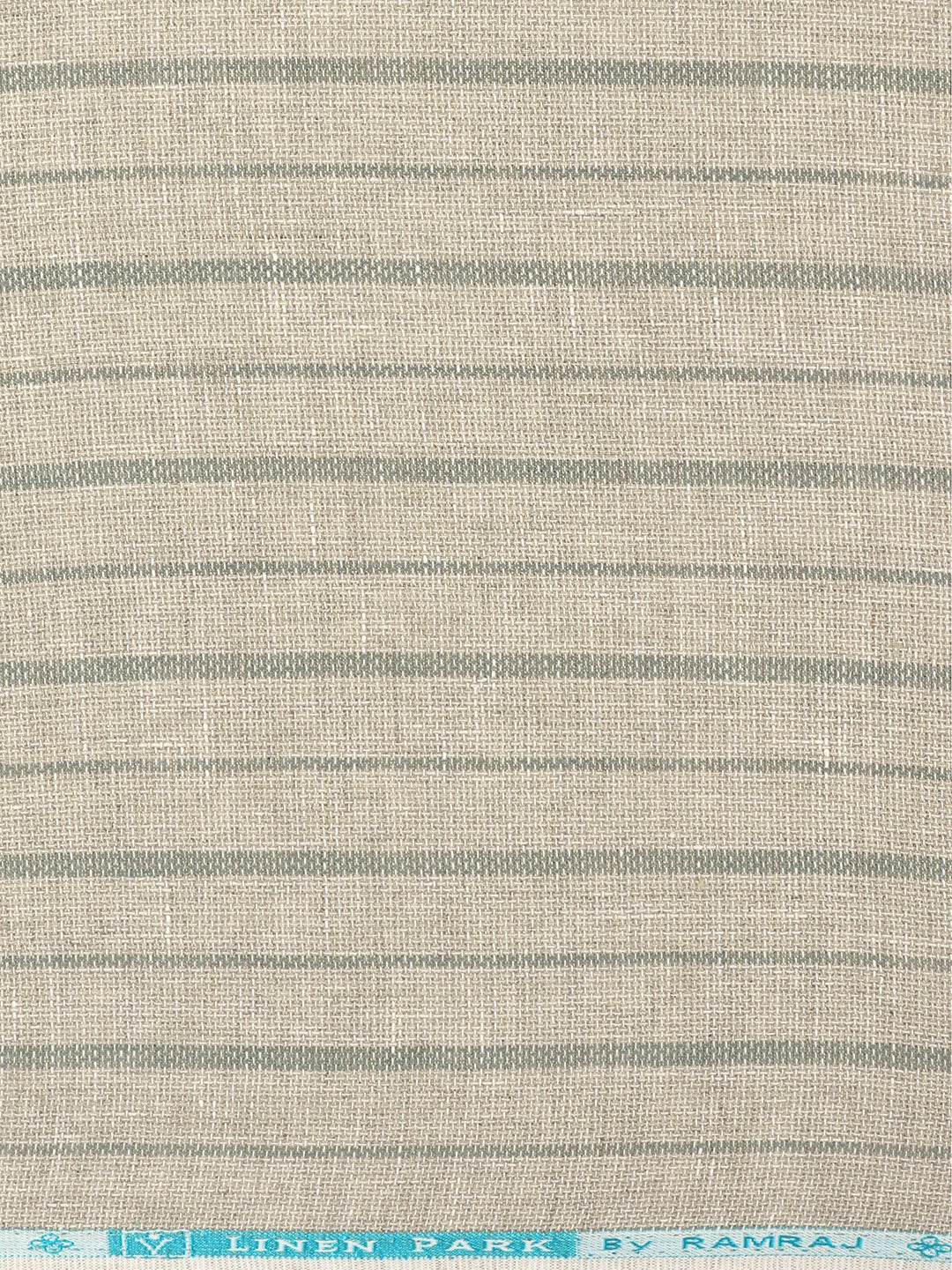 100% Premium Linen Brown Striped Shirt Fabrics