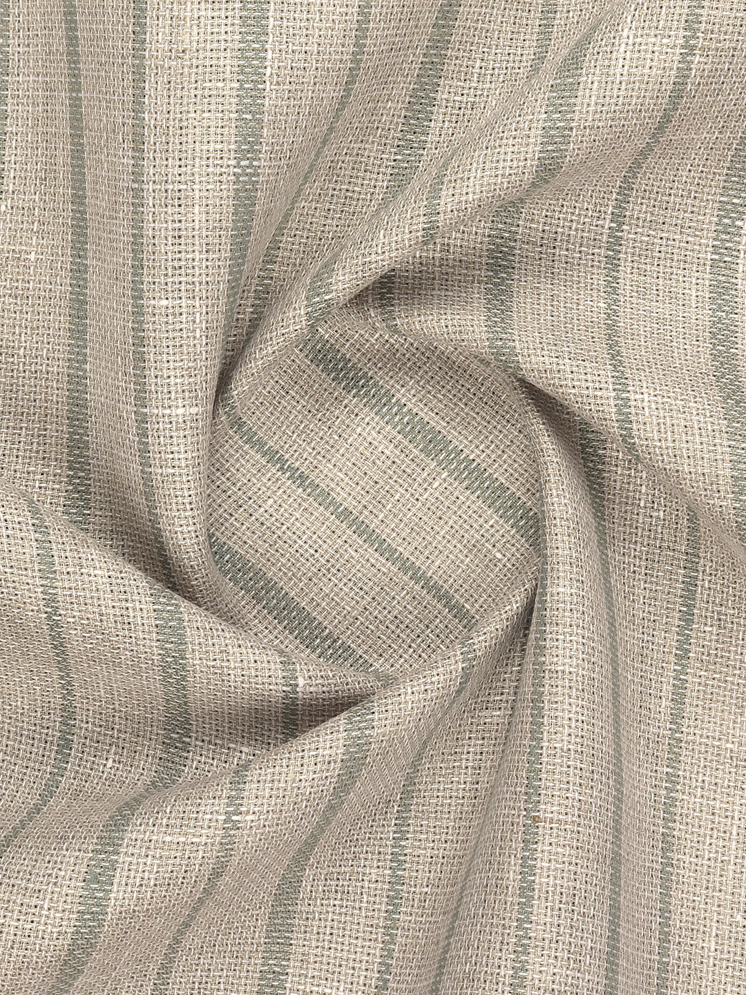 100% Premium Linen Brown Striped Shirt Fabrics