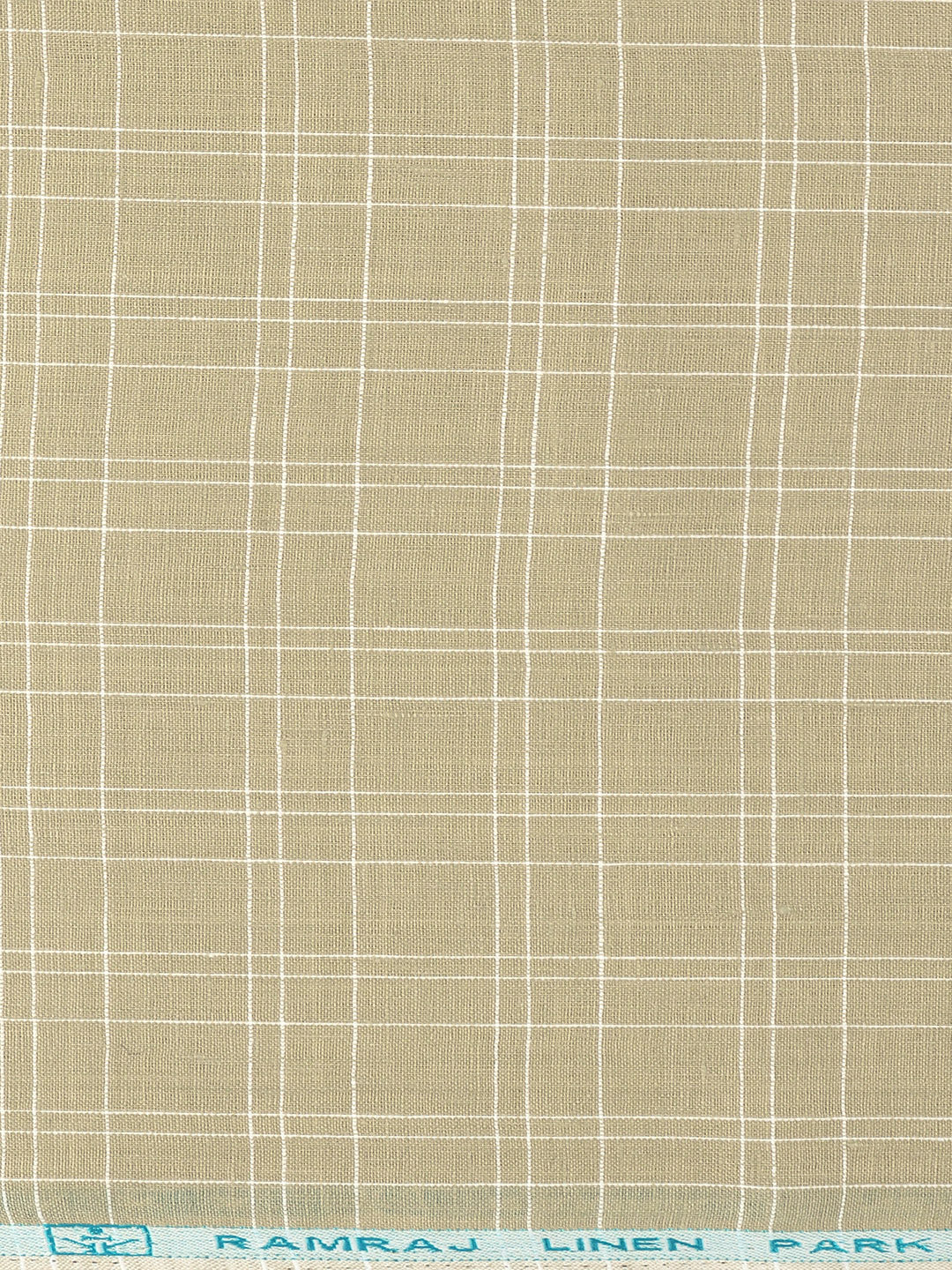 Men 100% Premium Linen Checked Green Shirt Fabric Carlena