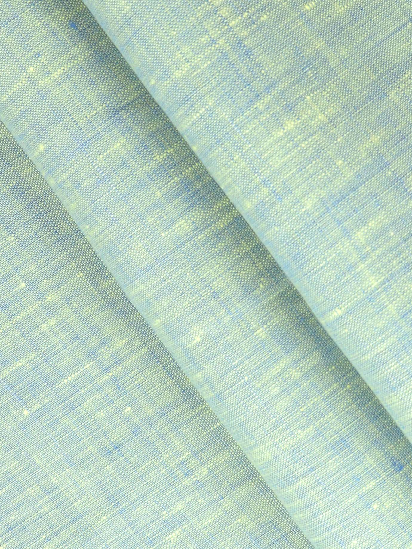 Pure Linen Colour Plain Shirt Fabric Bluish Yellow Irish 8080-Pattern view