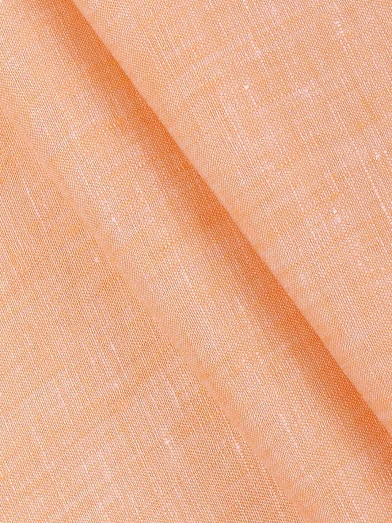 Pure Linen Colour Plain Shirt Fabric Light Orange Irish 8080-Pattern view