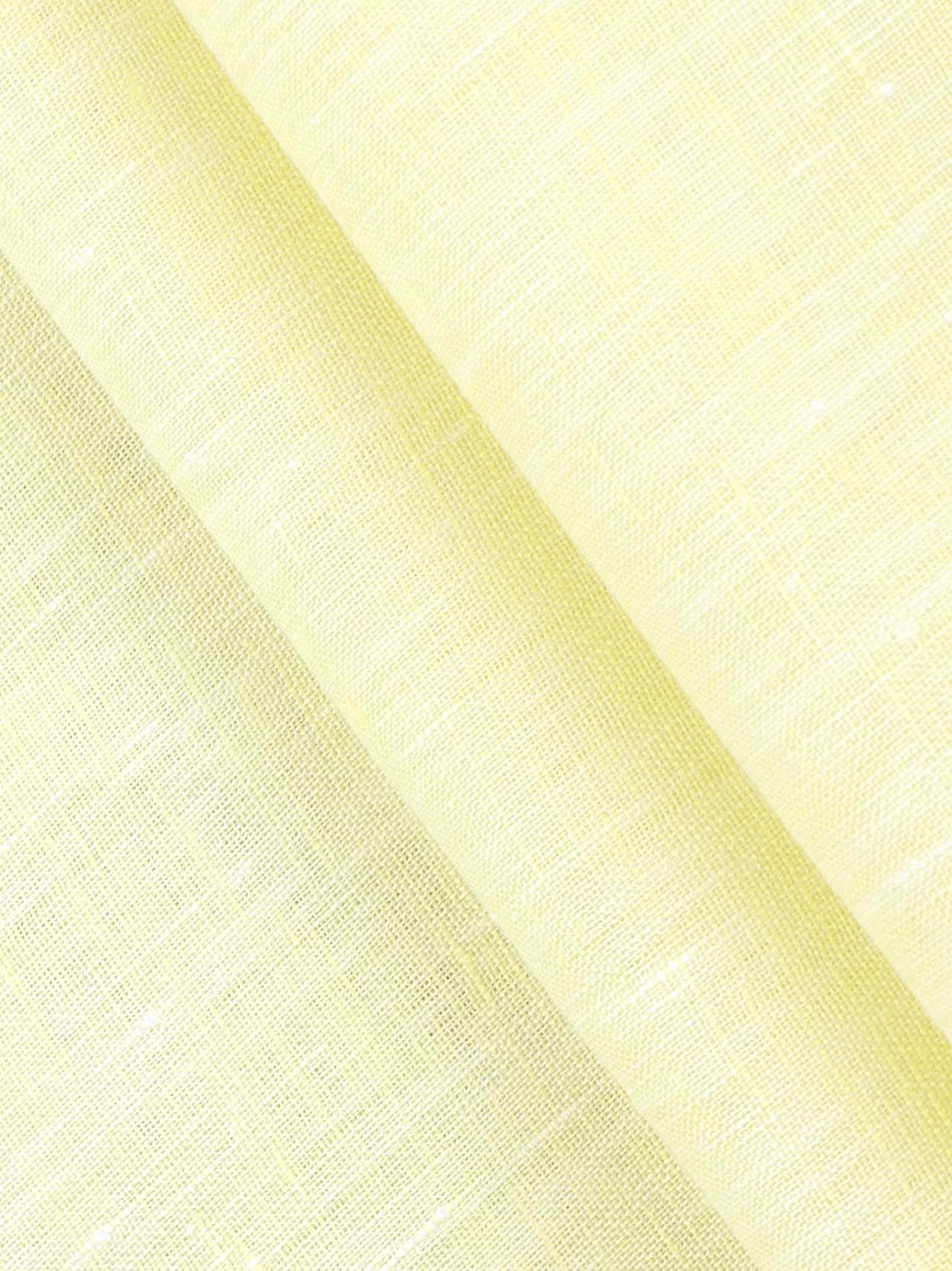 Pure Linen Colour Plain Shirt Fabric Light Yellow Irish 8080-Pattern view