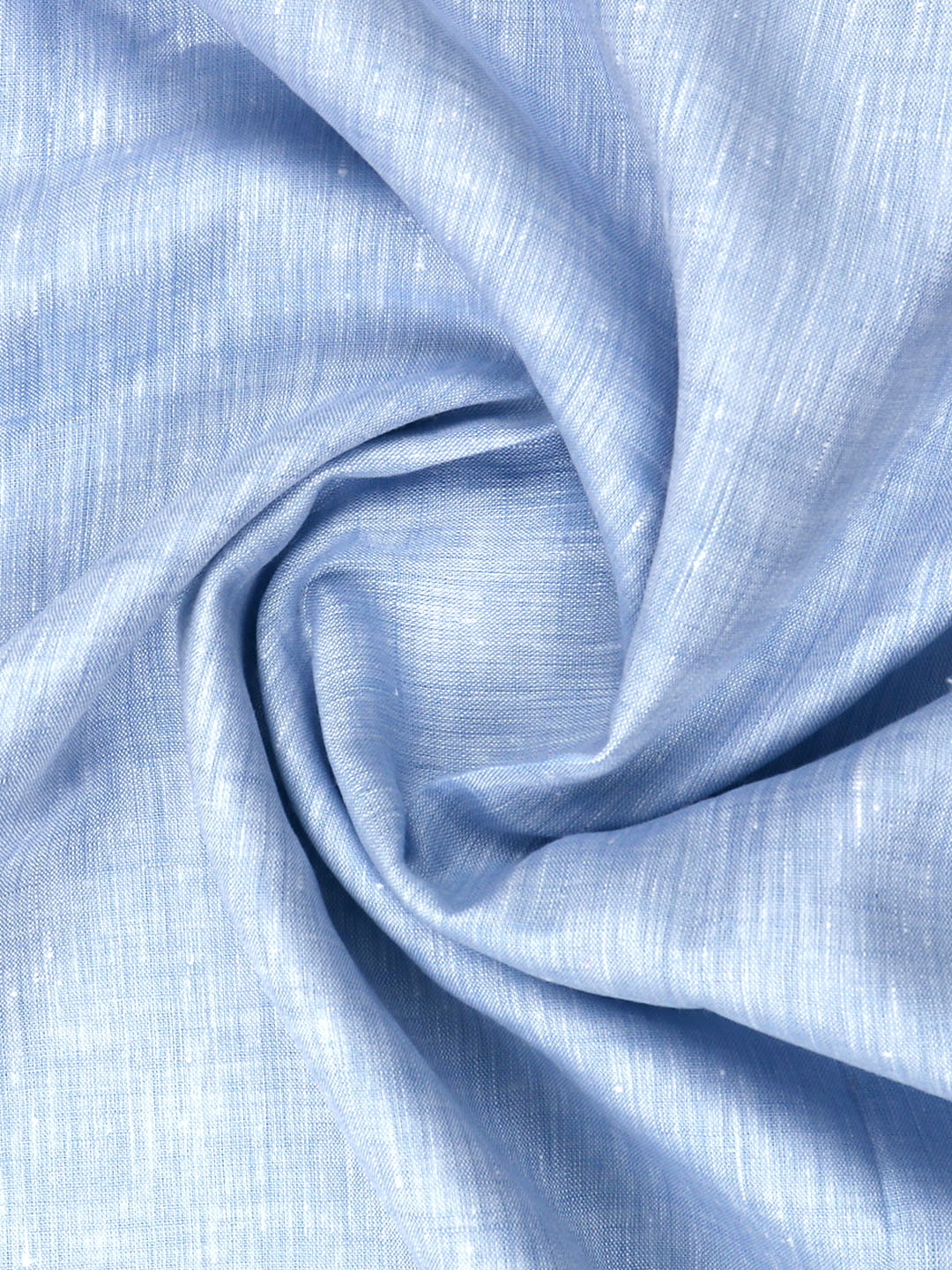 Pure Linen Colour Plain Shirt Fabric Light Blue Irish 8080