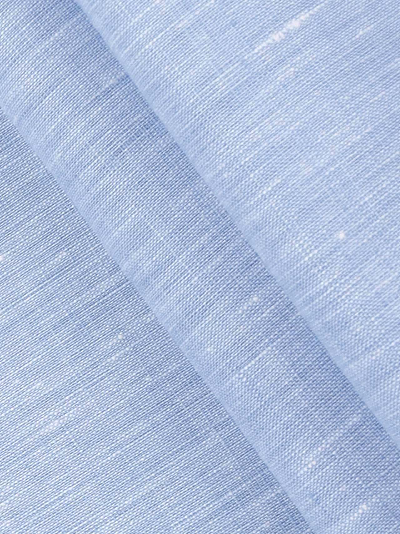 Pure Linen Colour Plain Shirt Fabric Light Blue Irish 8080-Pattern view