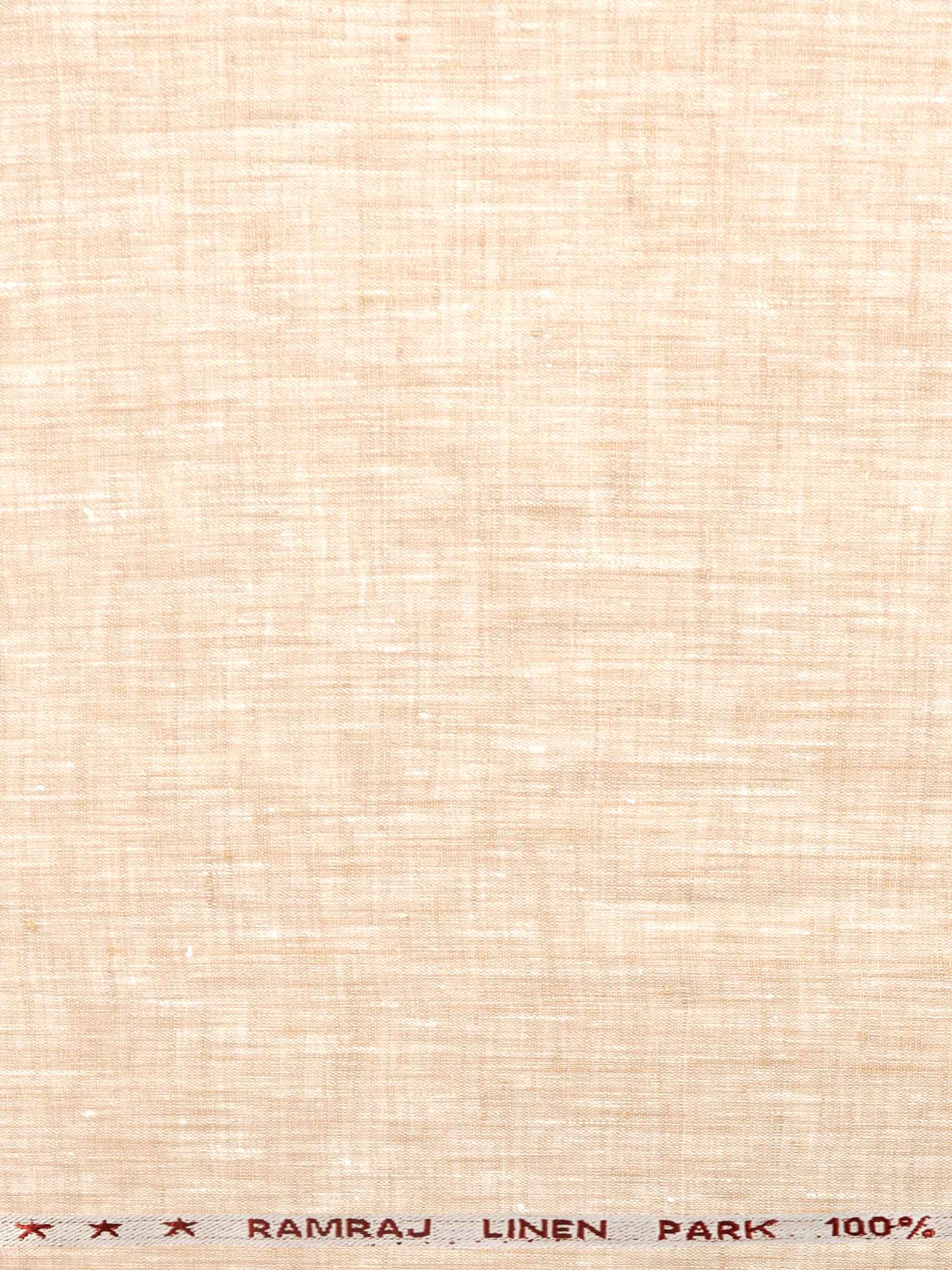 Pure Linen Colour Plain Shirt Fabric Light Brown Irish 8080-Zoom view