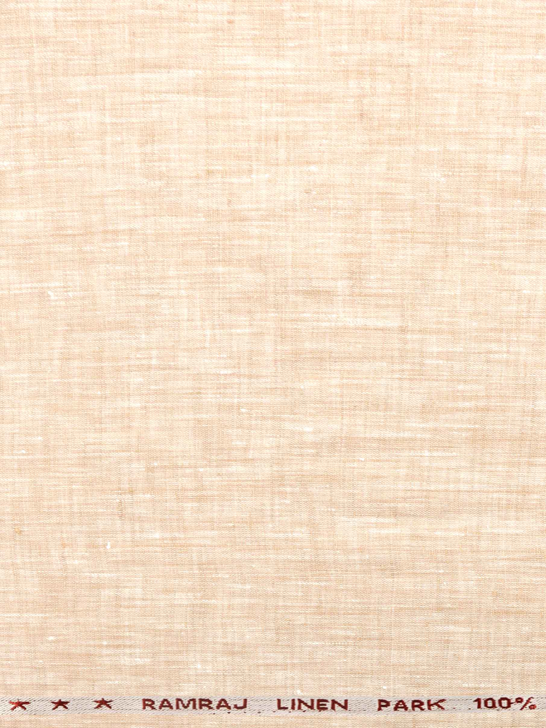 Pure Linen Colour Plain Shirt Fabric Light Brown Irish 8080-Zoom view