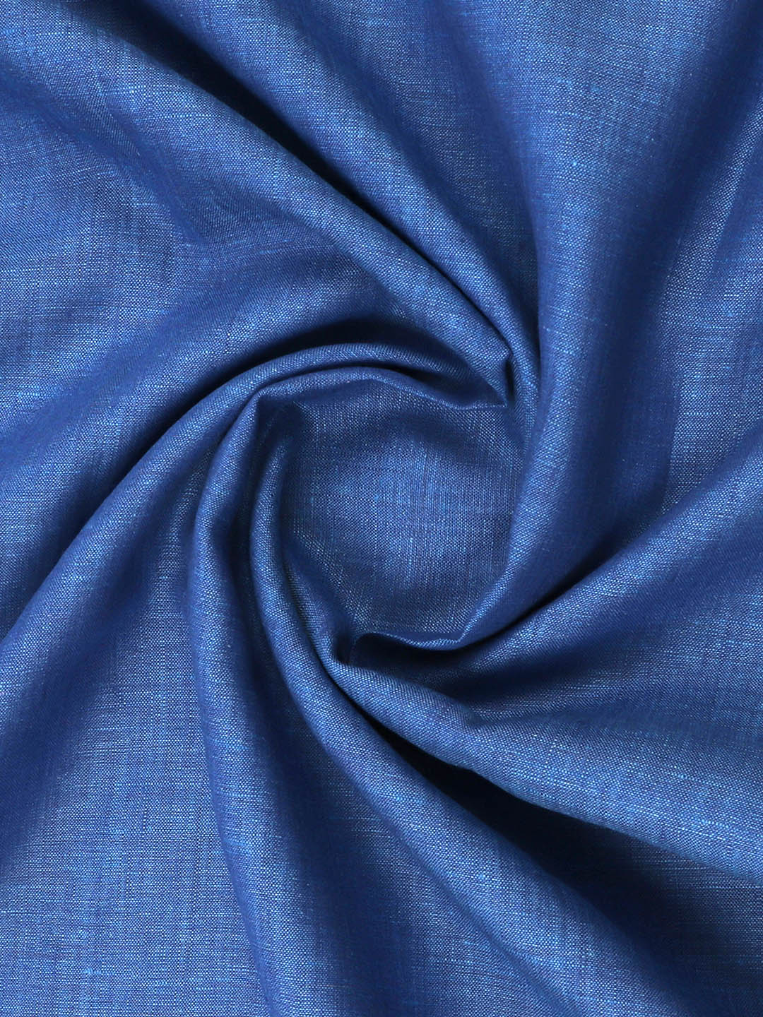 Pure Linen Colour Plain Shirt Fabric Blue Irish 8080