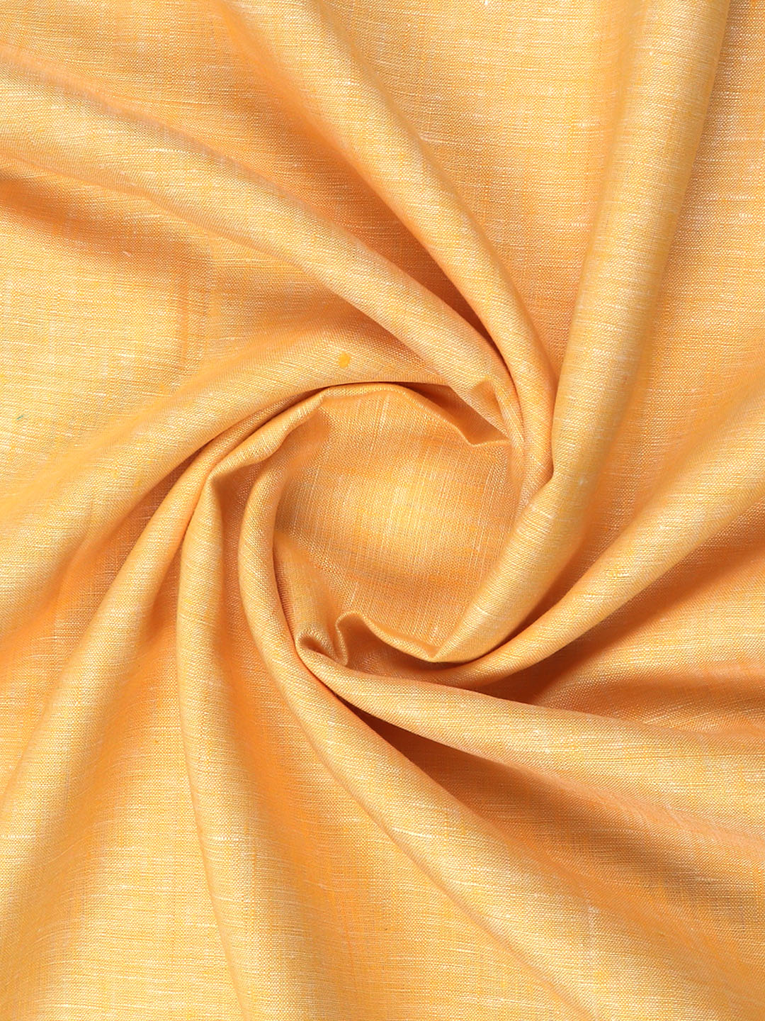 Pure Linen Colour Plain Shirt Fabric Light Orange Irish 8080