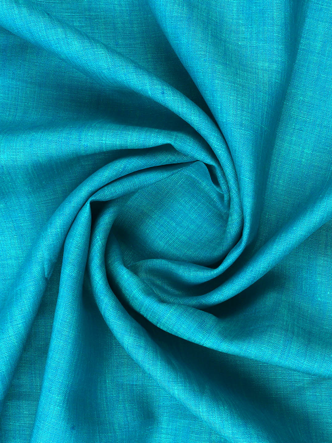 Pure Linen Colour Plain Shirt Fabric Blue Irish 8080