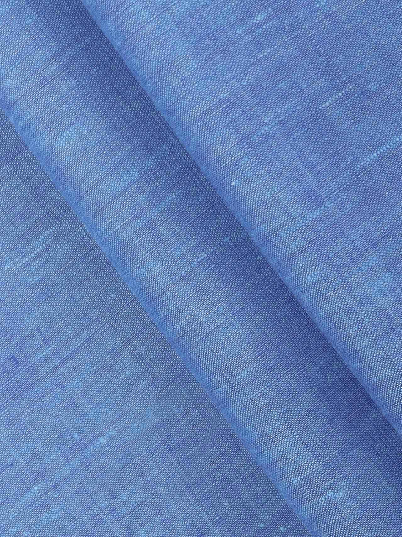 Pure Linen Colour Plain Shirt Fabric Blue Irish 8080-Pattern view