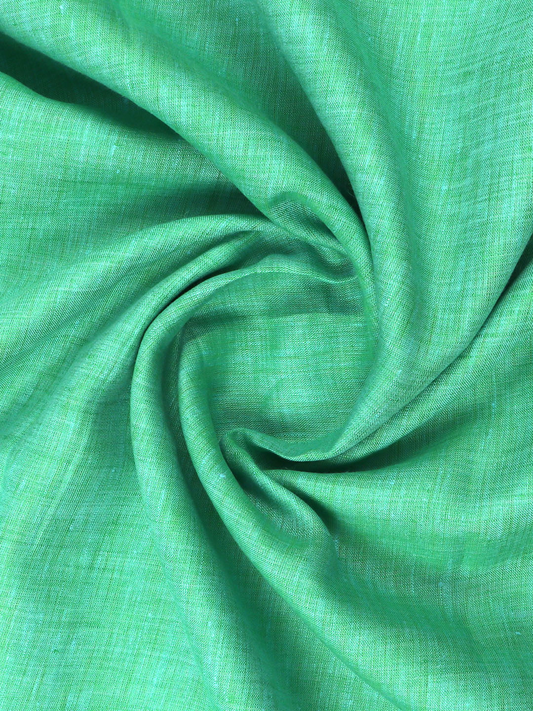 Pure Linen Colour Plain Shirt Fabric Green Irish 8080