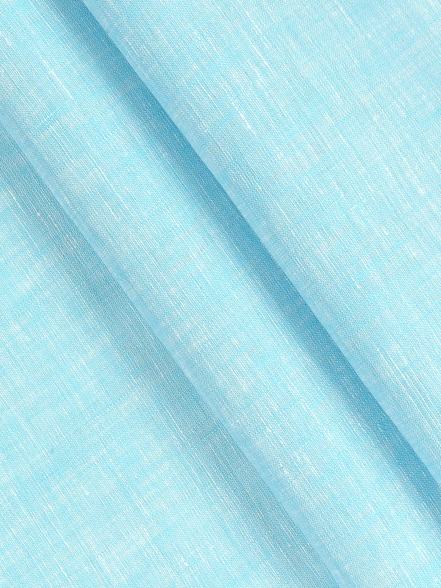 Pure Linen Colour Plain Shirt Fabric Sky Blue Irish 8080-Pattern view