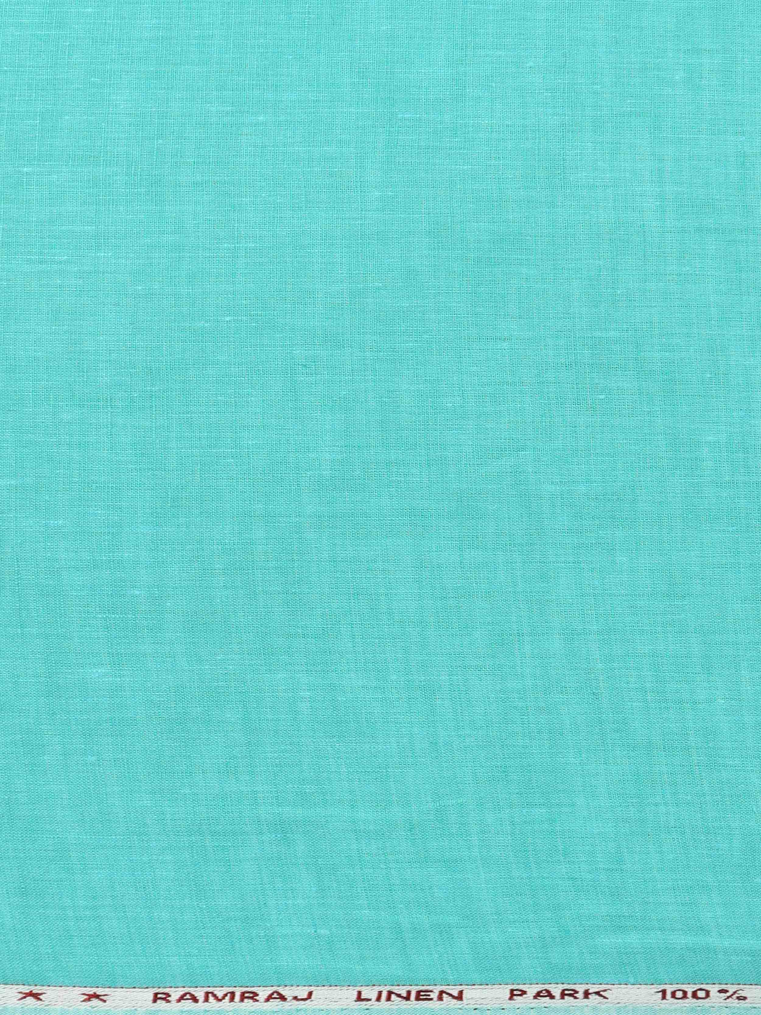 Pure Linen Colour Plain Shirt Fabric Blue Irish 8080-Zoom view