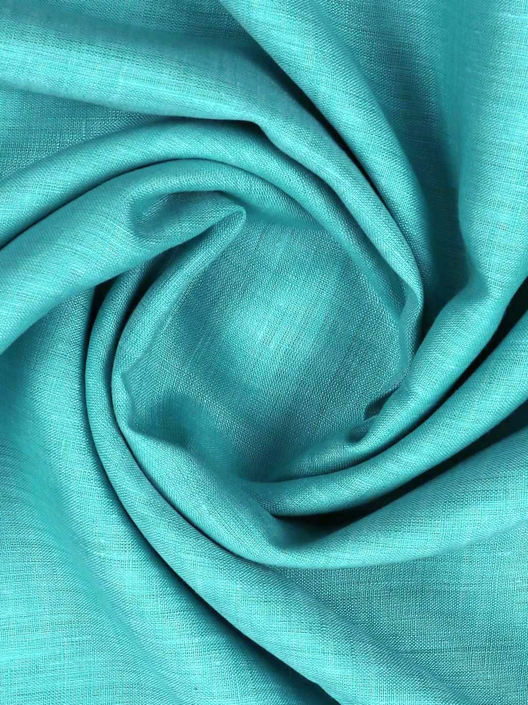 Pure Linen Colour Plain Shirt Fabric Blue Irish 8080