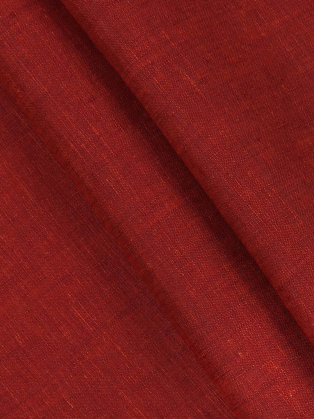 Pure Linen Colour Plain Shirt Fabric Maroon Irish 8080-Pattern view
