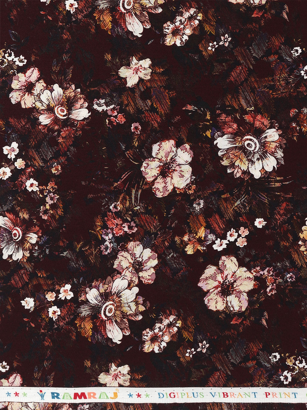 Men Cotton Blend Dark Purple Printed Shirt Fabric Savoy Print