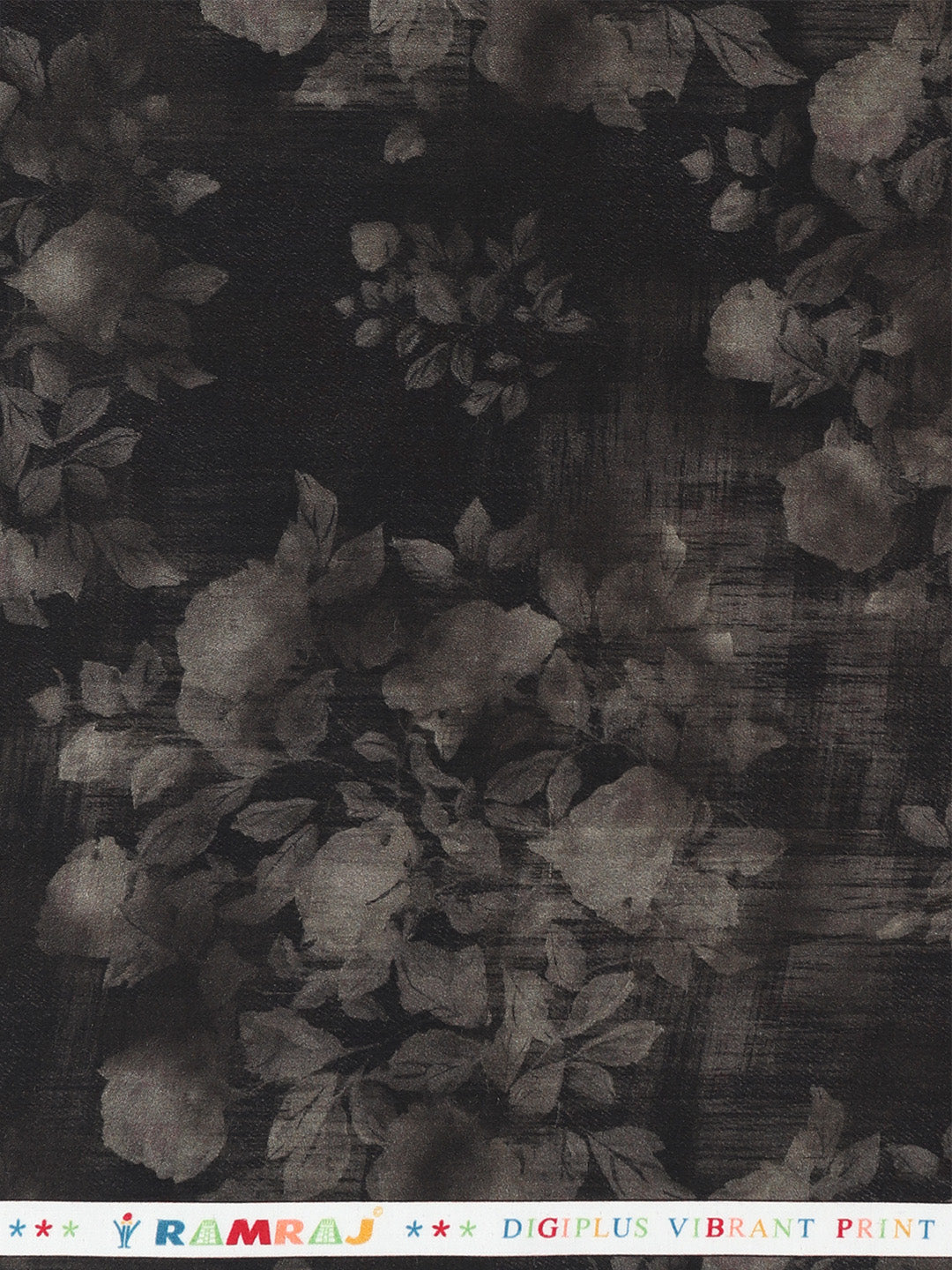 Men Cotton Blend Dark Grey Printed Shirt Fabric Savoy Print