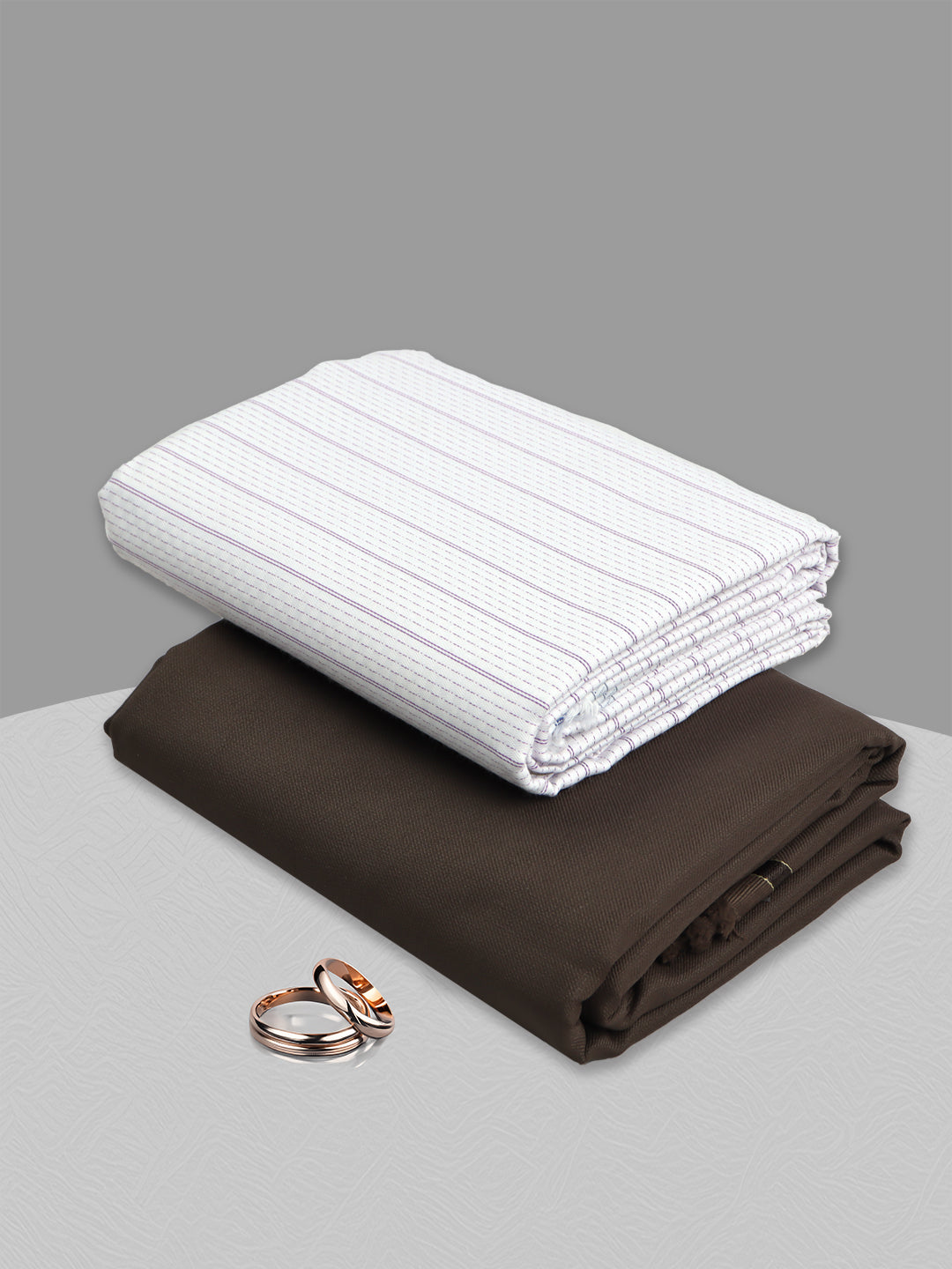 Cotton Blend Striped Shirting & Suiting Gift Box KK148