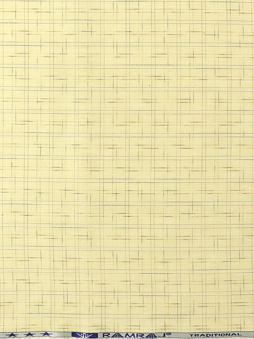 Cotton Rich Checked Shirt Fabric Yellow Galaxy Art