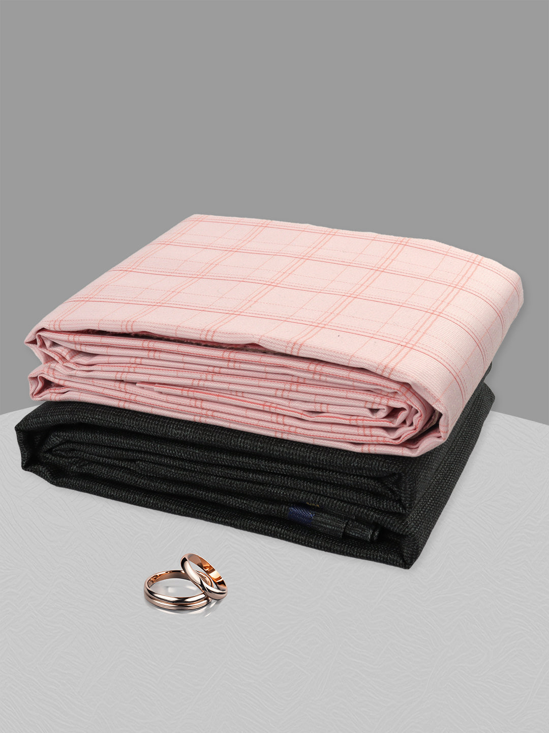 Men Cotton Blend  Checked Shirting & Suiting Gift Box ME210