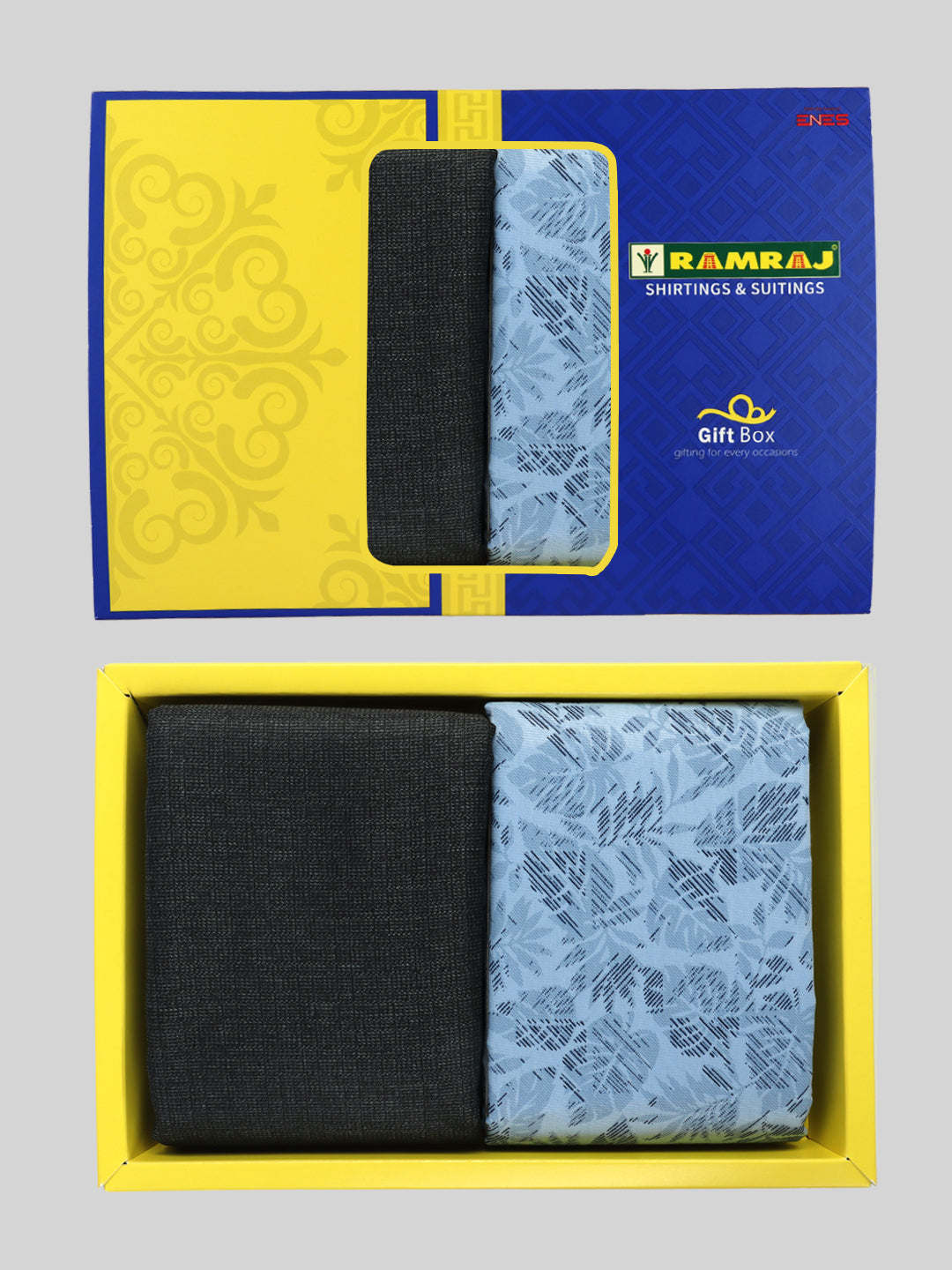 Men Cotton Blend Printed Shirting & Suiting Gift Box ME223