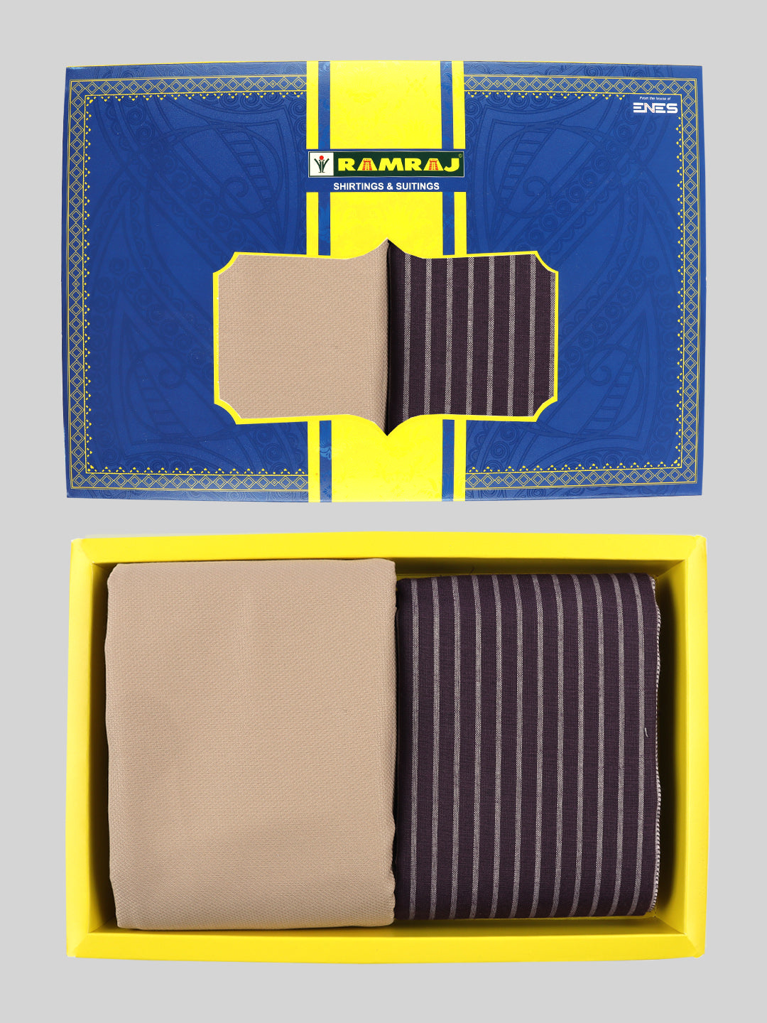 Cotton Blend Striped Shirting & Suiting Gift Box ME259