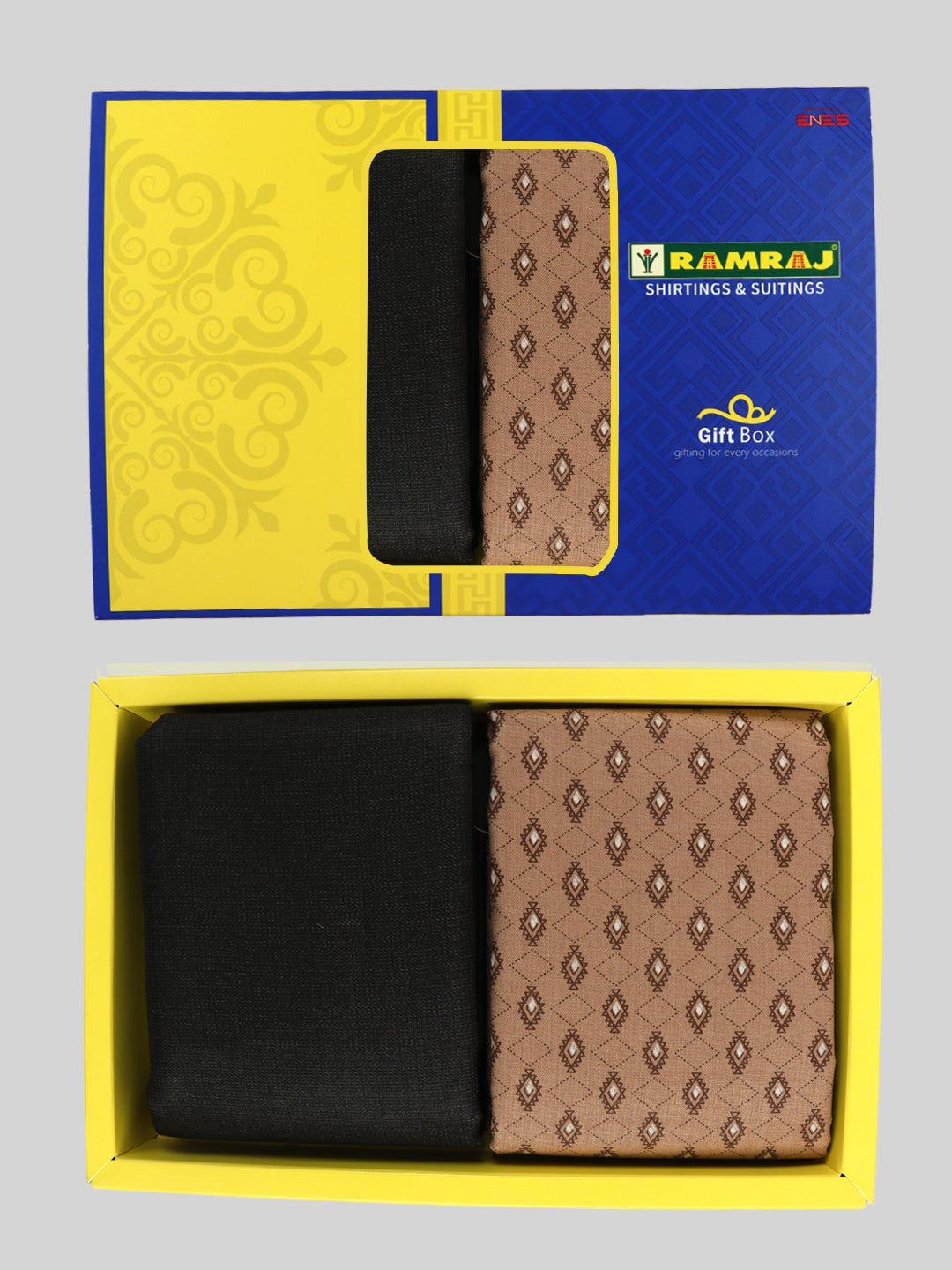 Men Cotton Blend Printed Shirting & Suiting Gift Box ME222