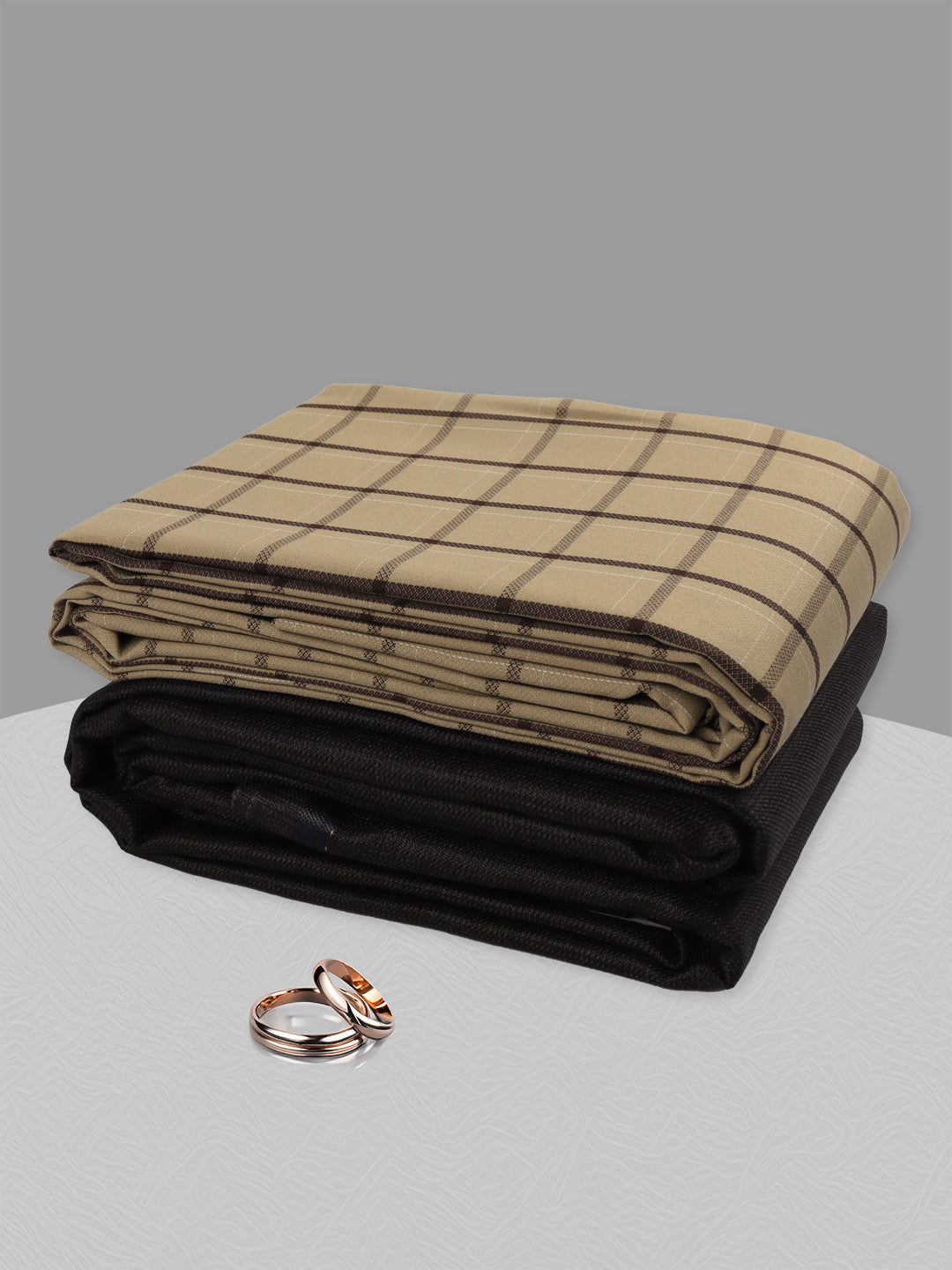 Men Cotton Blend Checked Shirting & Suiting Gift Box ME212