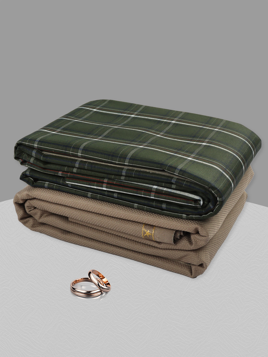 Men Cotton Blend Checked Shirting & Suiting Gift Box ME219