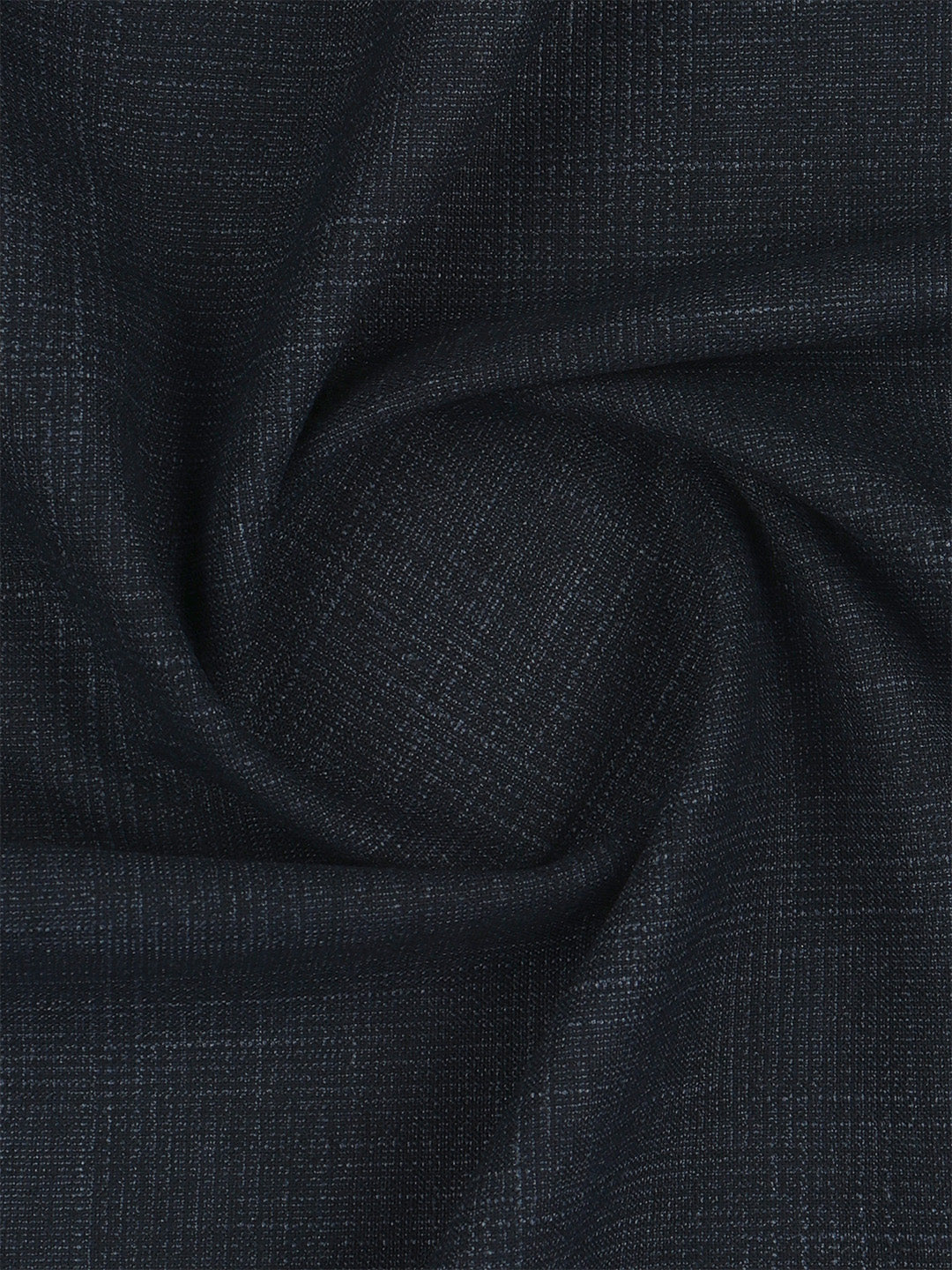 Premium Poly Viscose Blend Self Design Stretch Suiting Fabric Blue Delicious