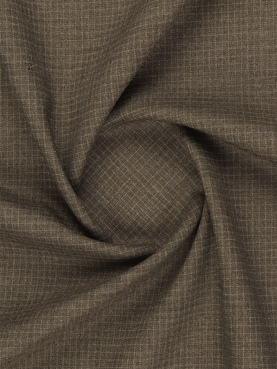 Poly Viscose Stretch Brown Checked Suiting Fabric Enable