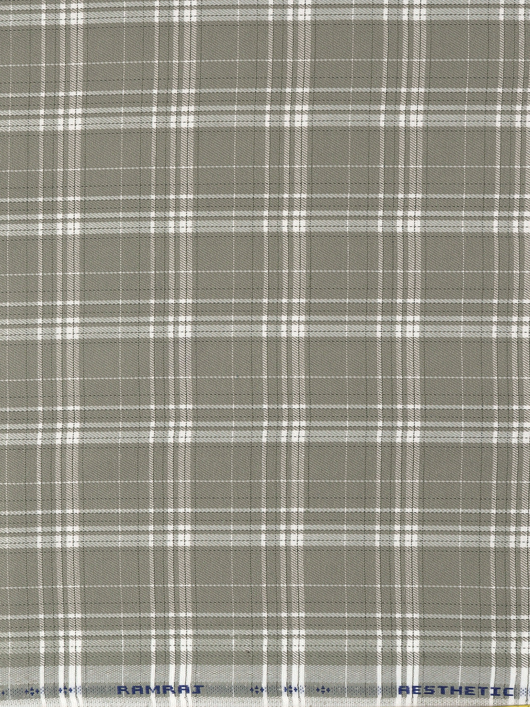 Cotton Rich Checked Green Shirt Fabric High Style