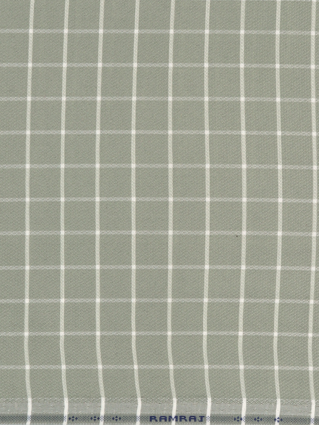 Men Cotton Rich Checked Shirt Fabric Moss Green High Style