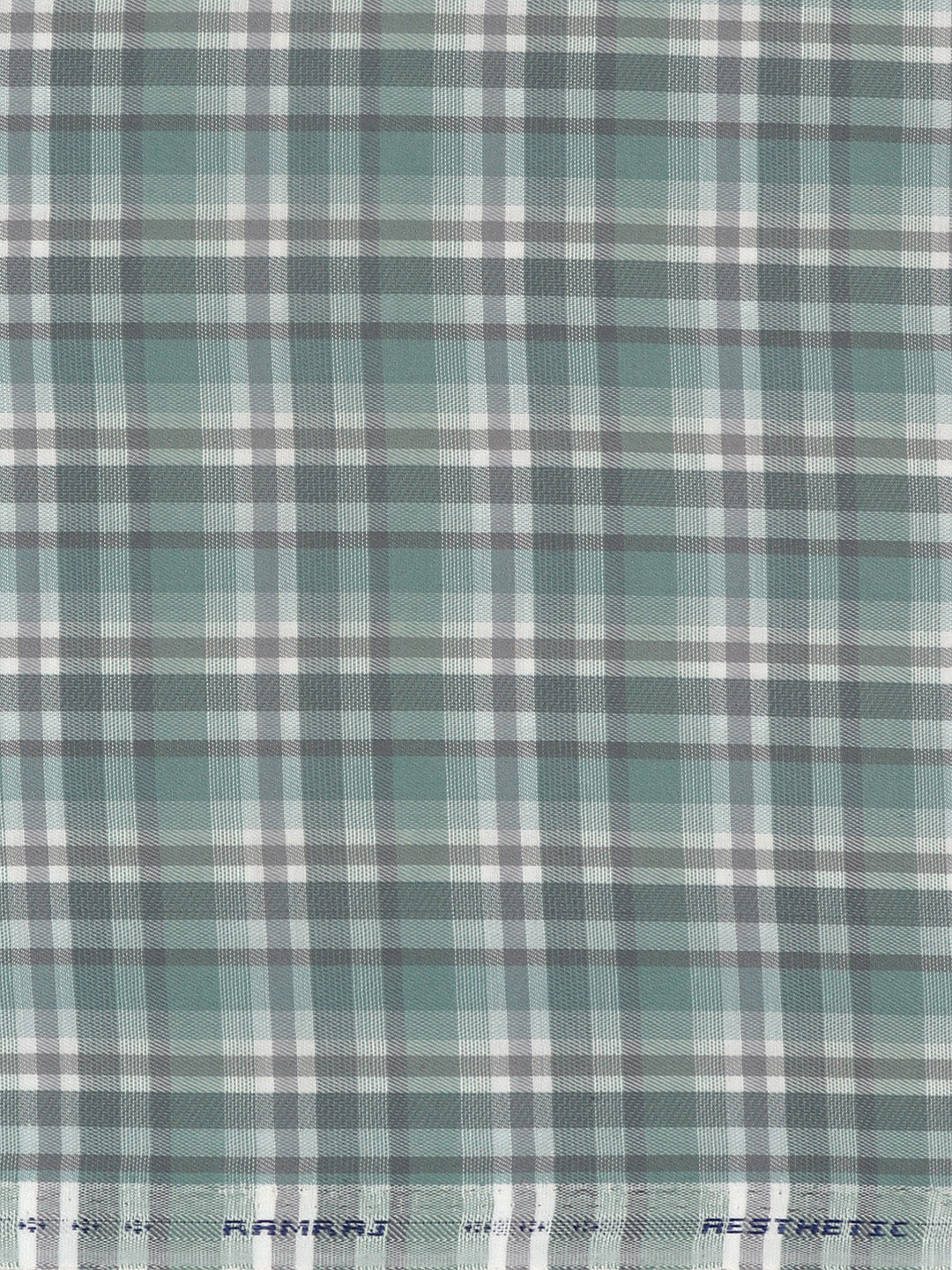 Men Cotton Rich Checked Green Shirt Fabric High Style