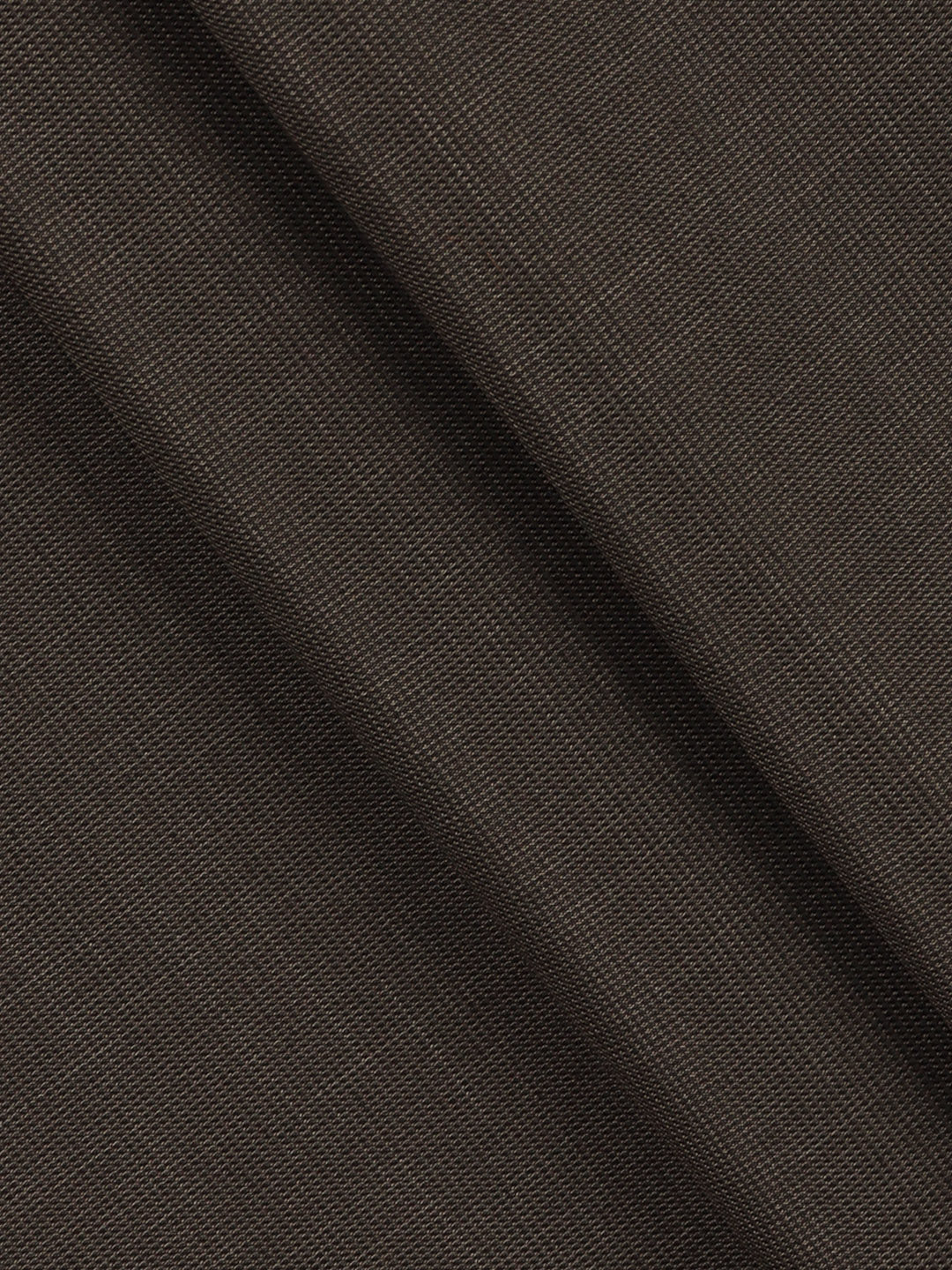 Poly Viscose Stretch Dark Brown Self Design Suiting Fabric Enable