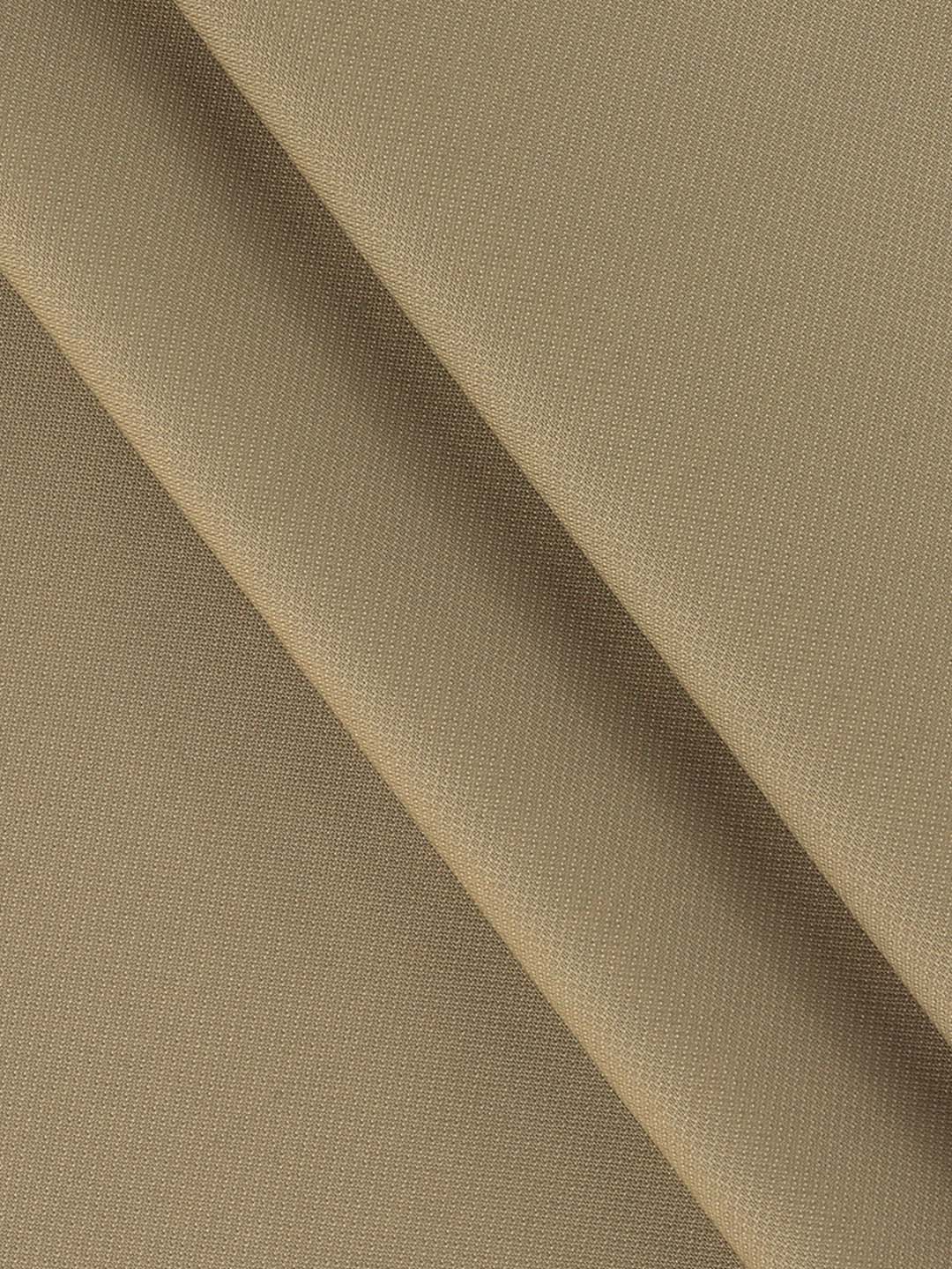 Poly Viscose Light Brown Self Design Suiting Fabric ALL Days