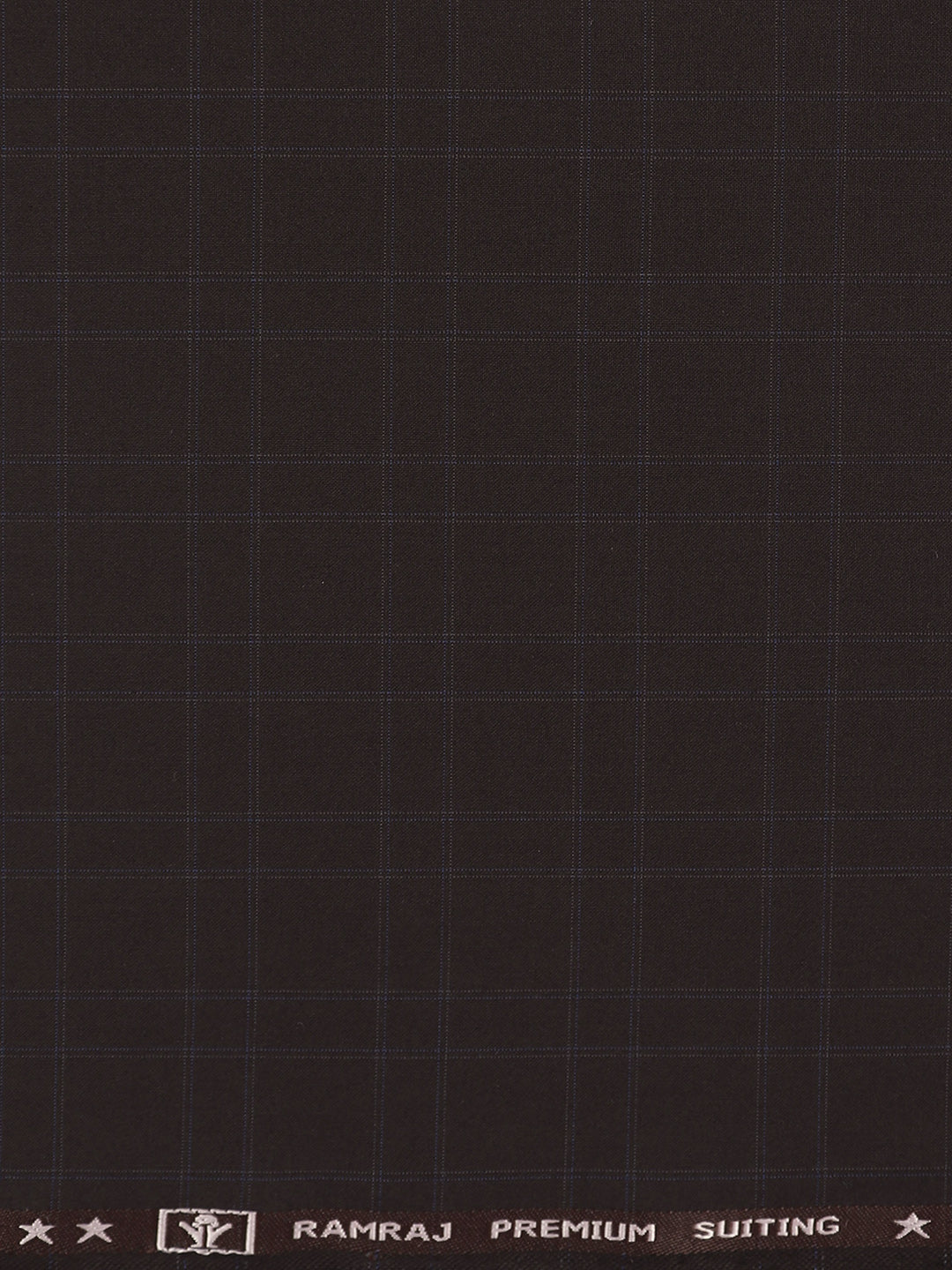 Poly Viscose Checked Suiting Fabric Brown Golden Days