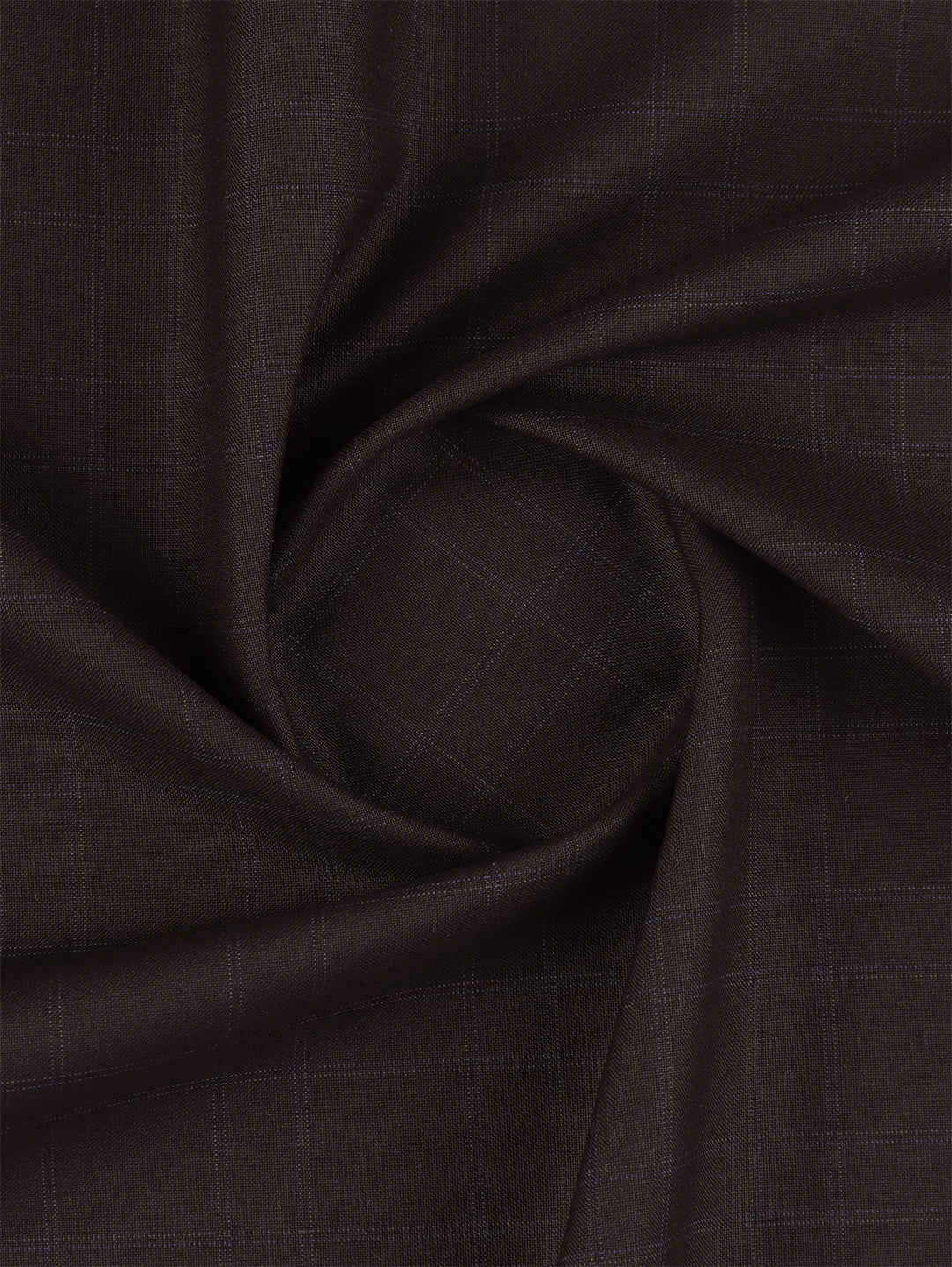 Poly Viscose Checked Suiting Fabric Brown Golden Days