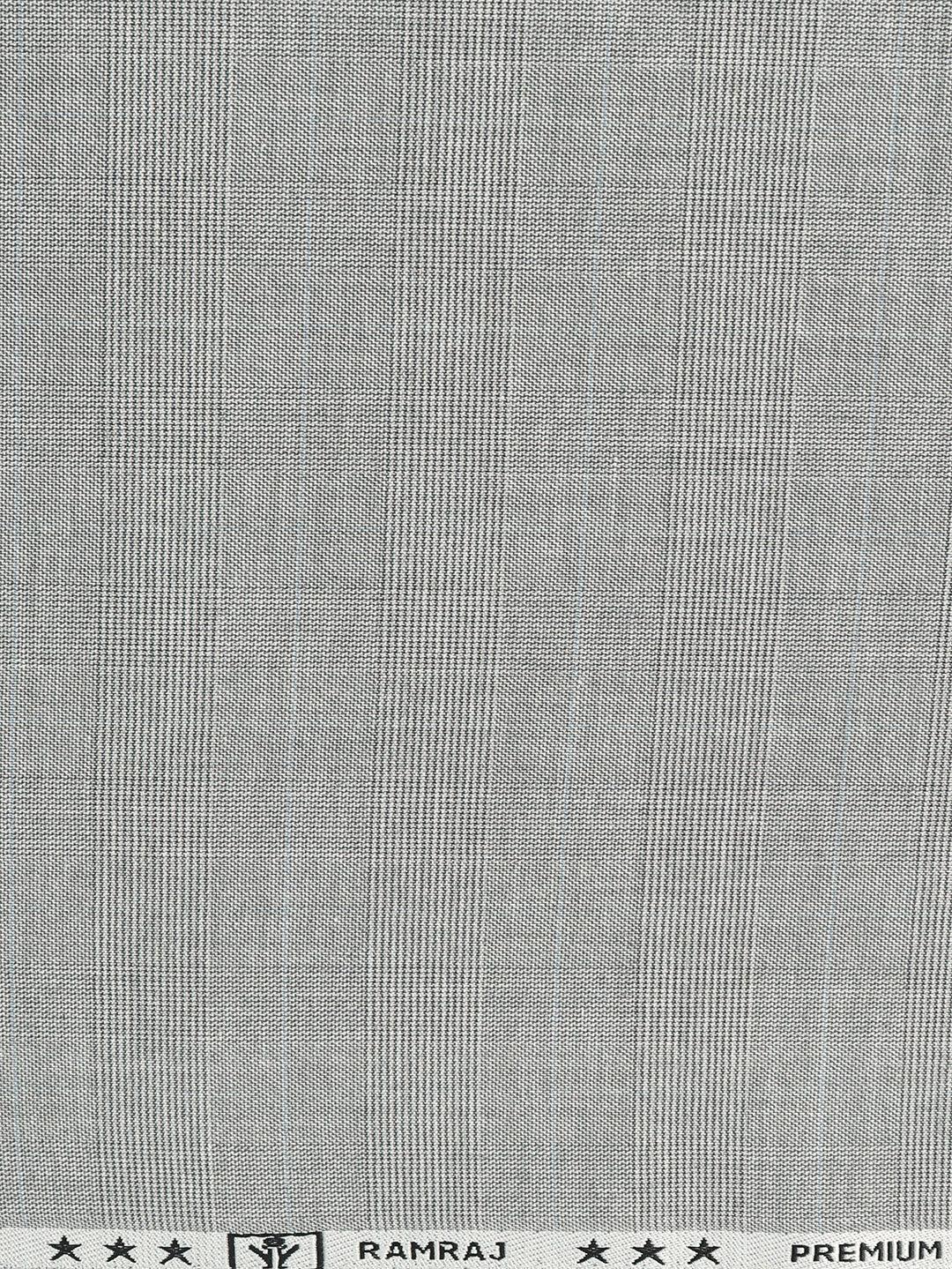 Poly Viscose Blend Self Design Stretch Suiting Fabric Grey Enable