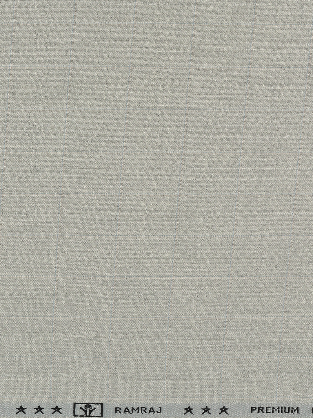 Poly Viscose Blend Checked Stretch Suiting Fabric Grey Miracle