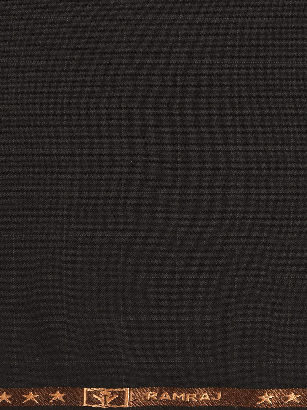 Poly Viscose Brown Checked Suiting Fabric Week Days