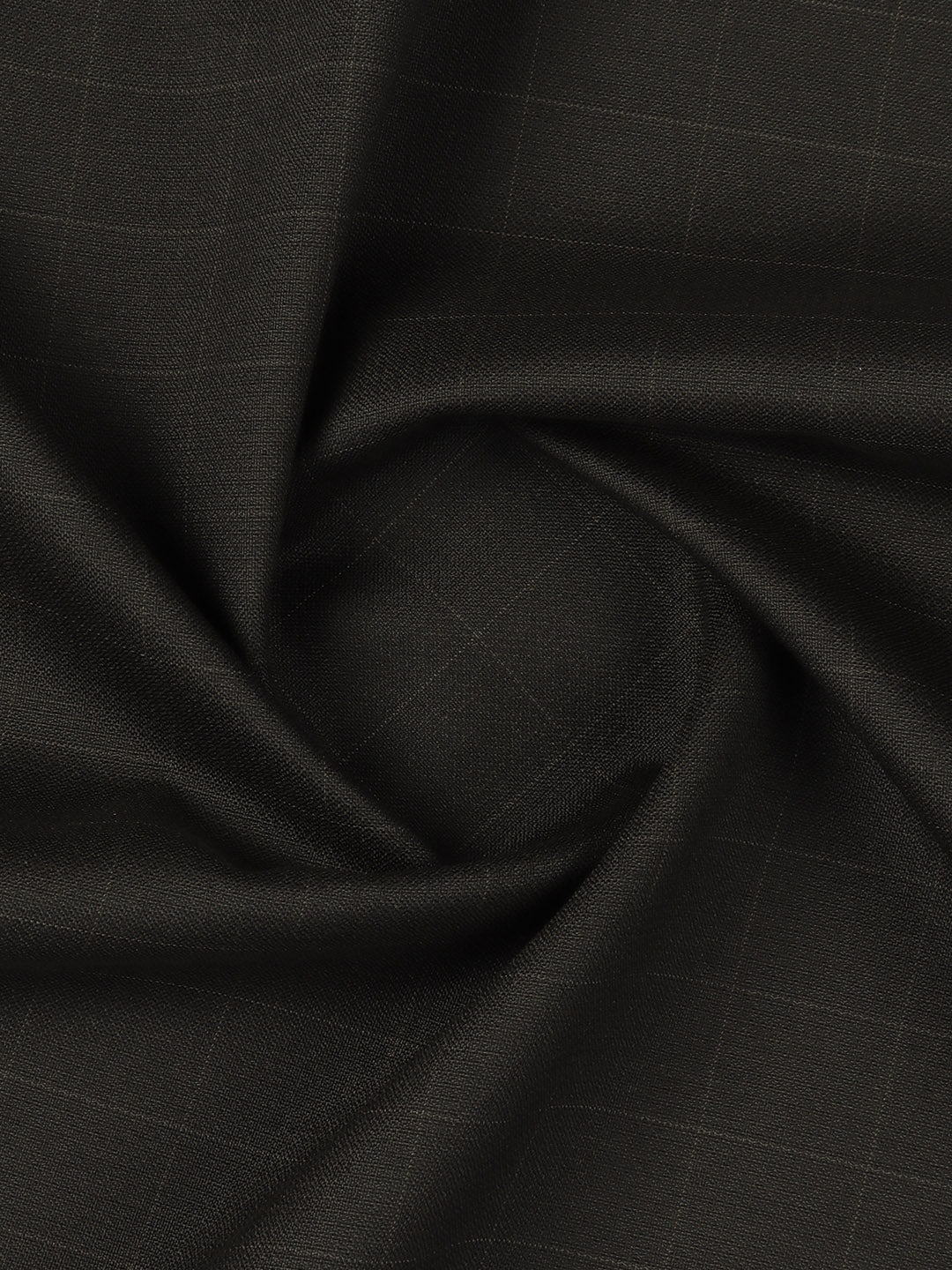 Poly Viscose Brown Checked Suiting Fabric Week Days